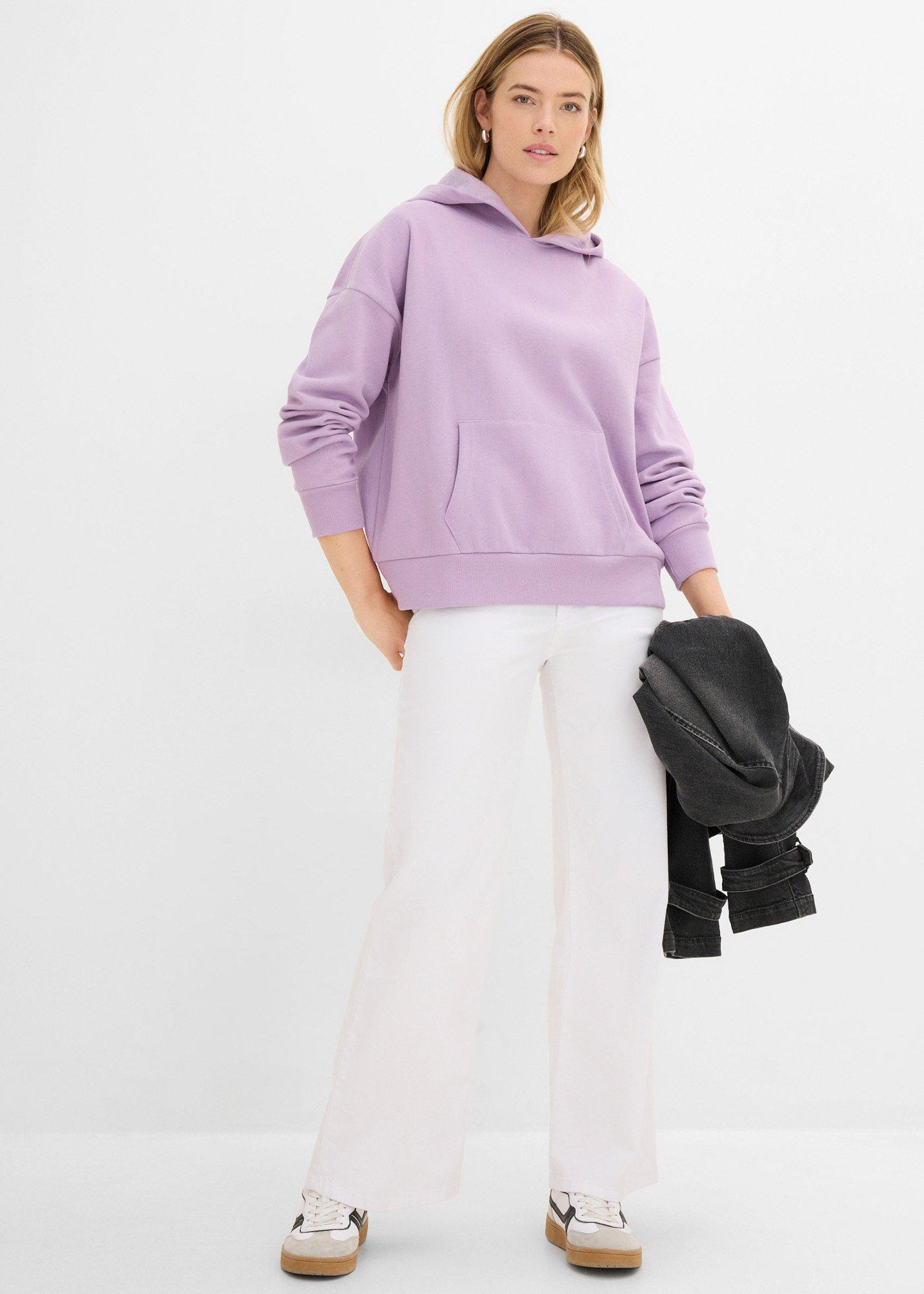 Bluza oversize z kapturem z miękkiej mieszanki bawełny - Bonprix