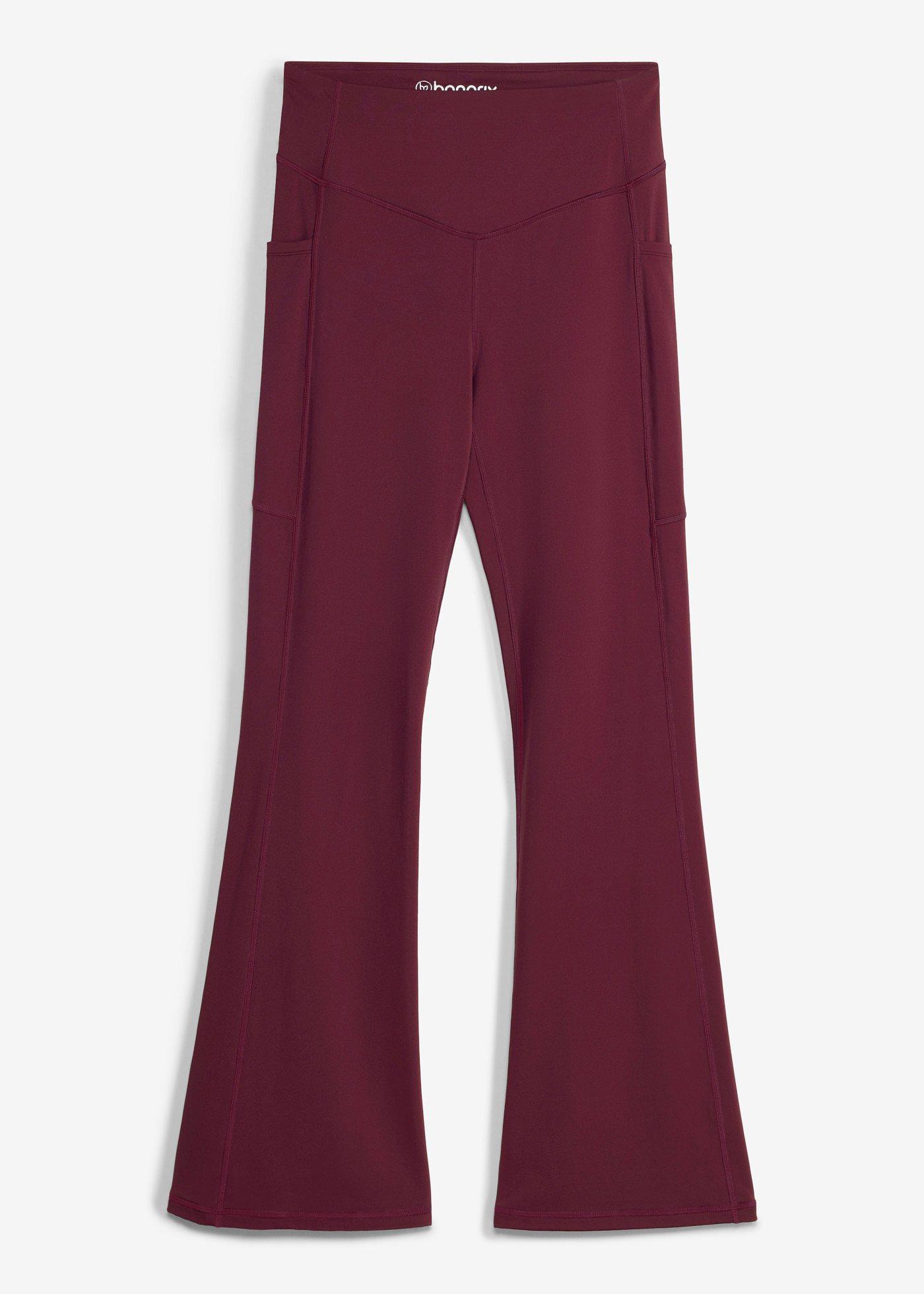 Legging de sport évasé et confortable avec poche portable, séchage rapide