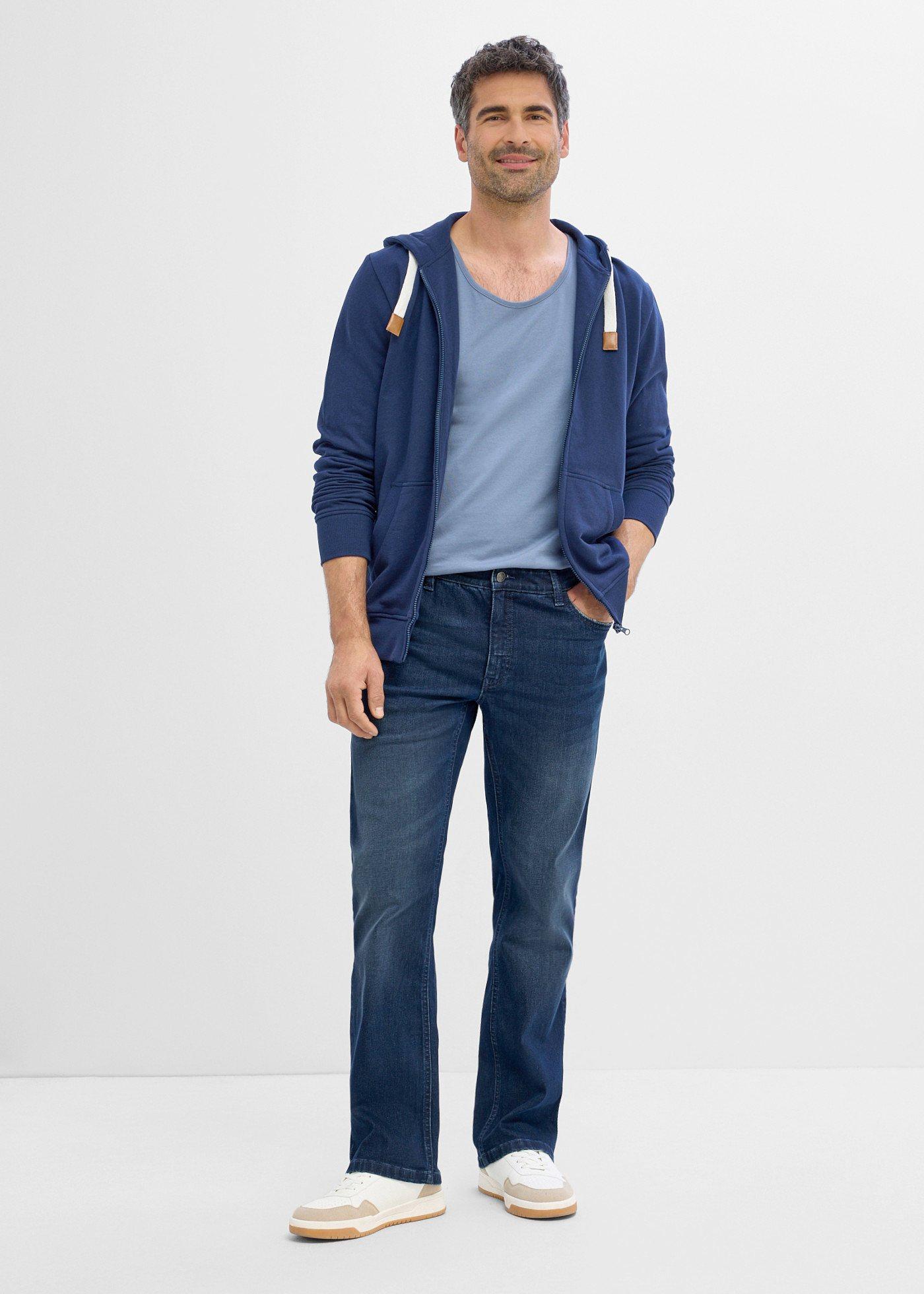 Jeansy regular fit z elastycznym pasem, o kroju bootcut - Bonprix