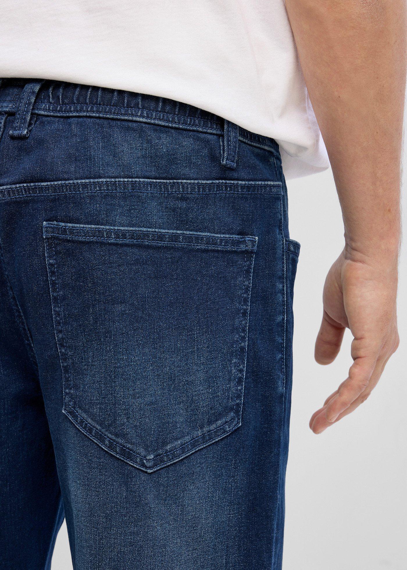 Jeansy relaxed fit z elastyczną wstawką w pasie, straight - Bonprix