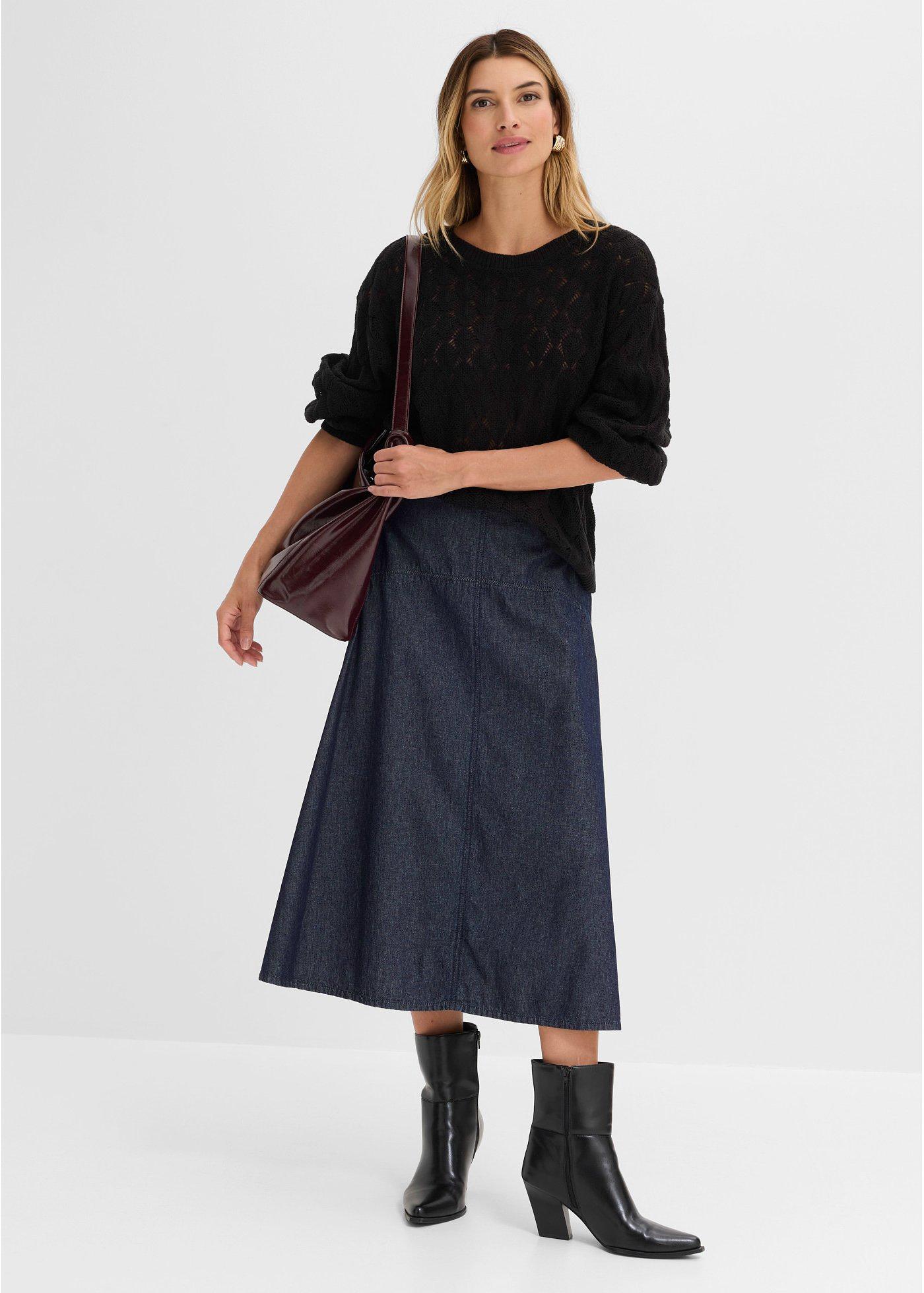 Sweter ażurowy - Bonprix