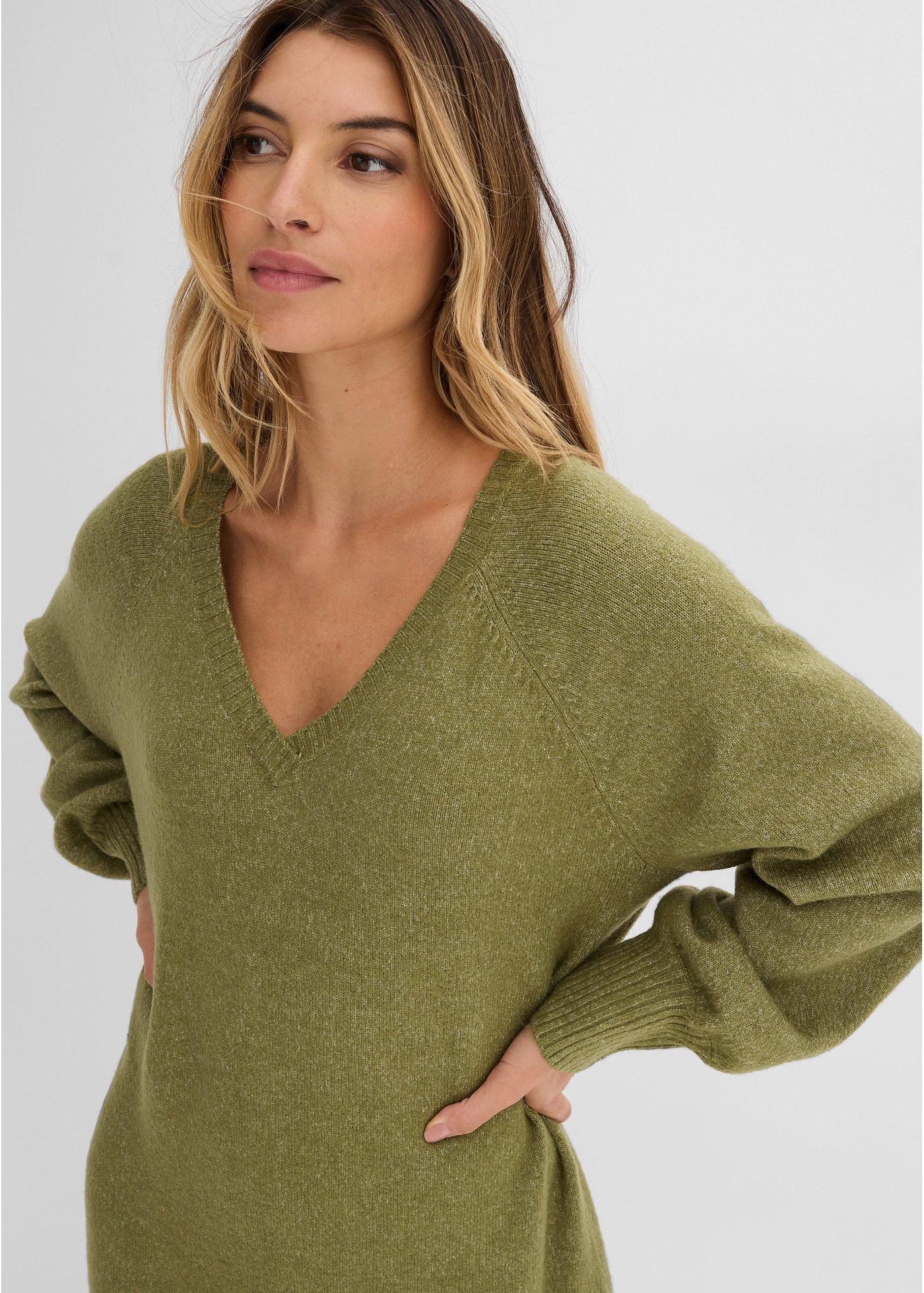 Sukienka dzianinowa oversize midi - Bonprix