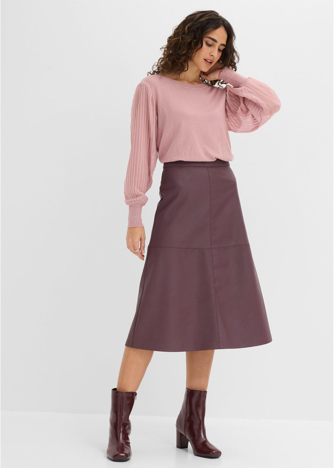 Sweter z cienkiej dzianiny z lejącej mieszanki wiskozy - Bonprix