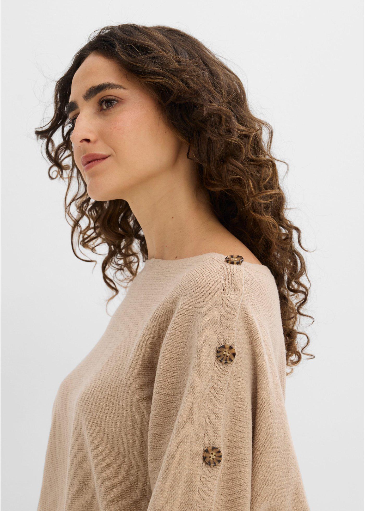 Sweter z ozdobnymi guzikami - Bonprix