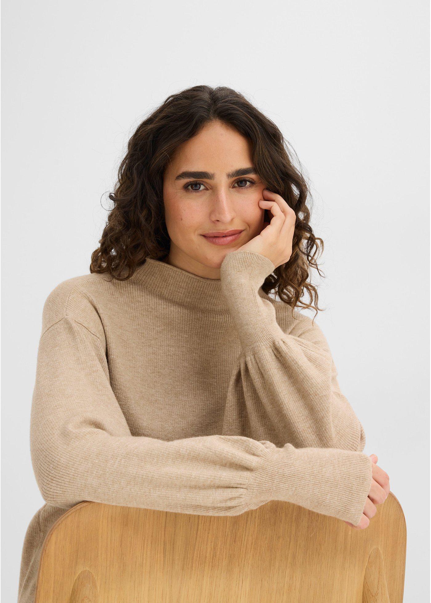 Sweter oversize z mieszanki wiskozy - Bonprix