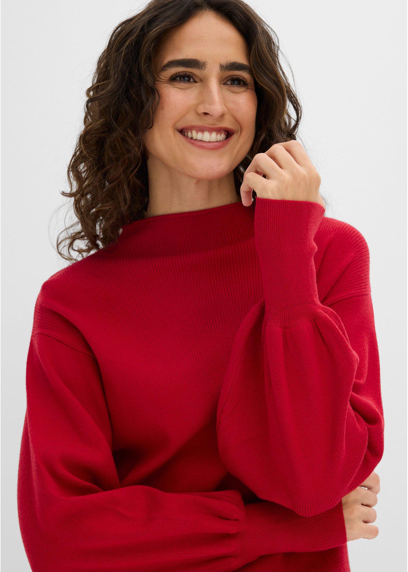 Sweter oversize z mieszanki wiskozy - Bonprix