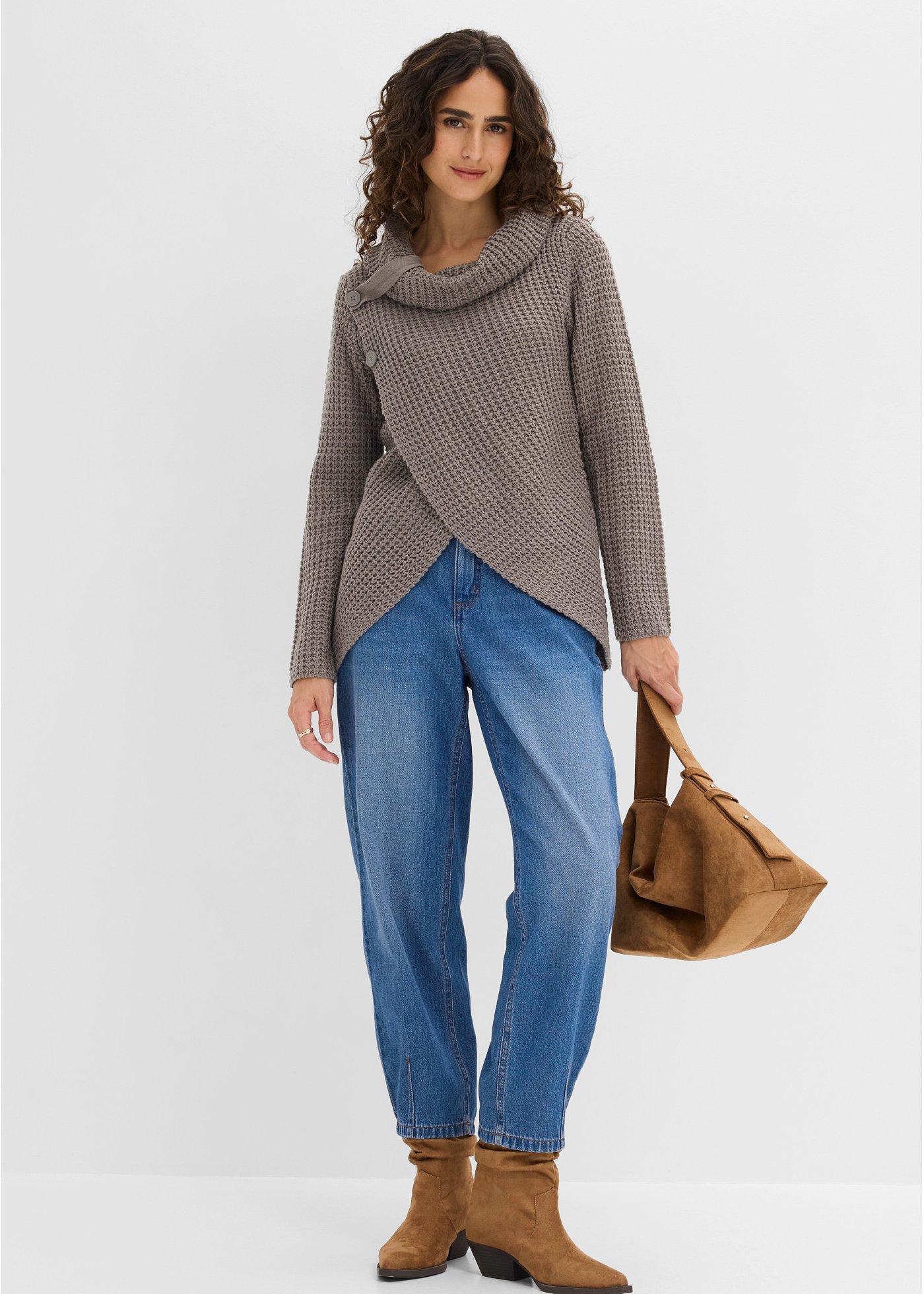 Sweter z grubej dzianiny - Bonprix