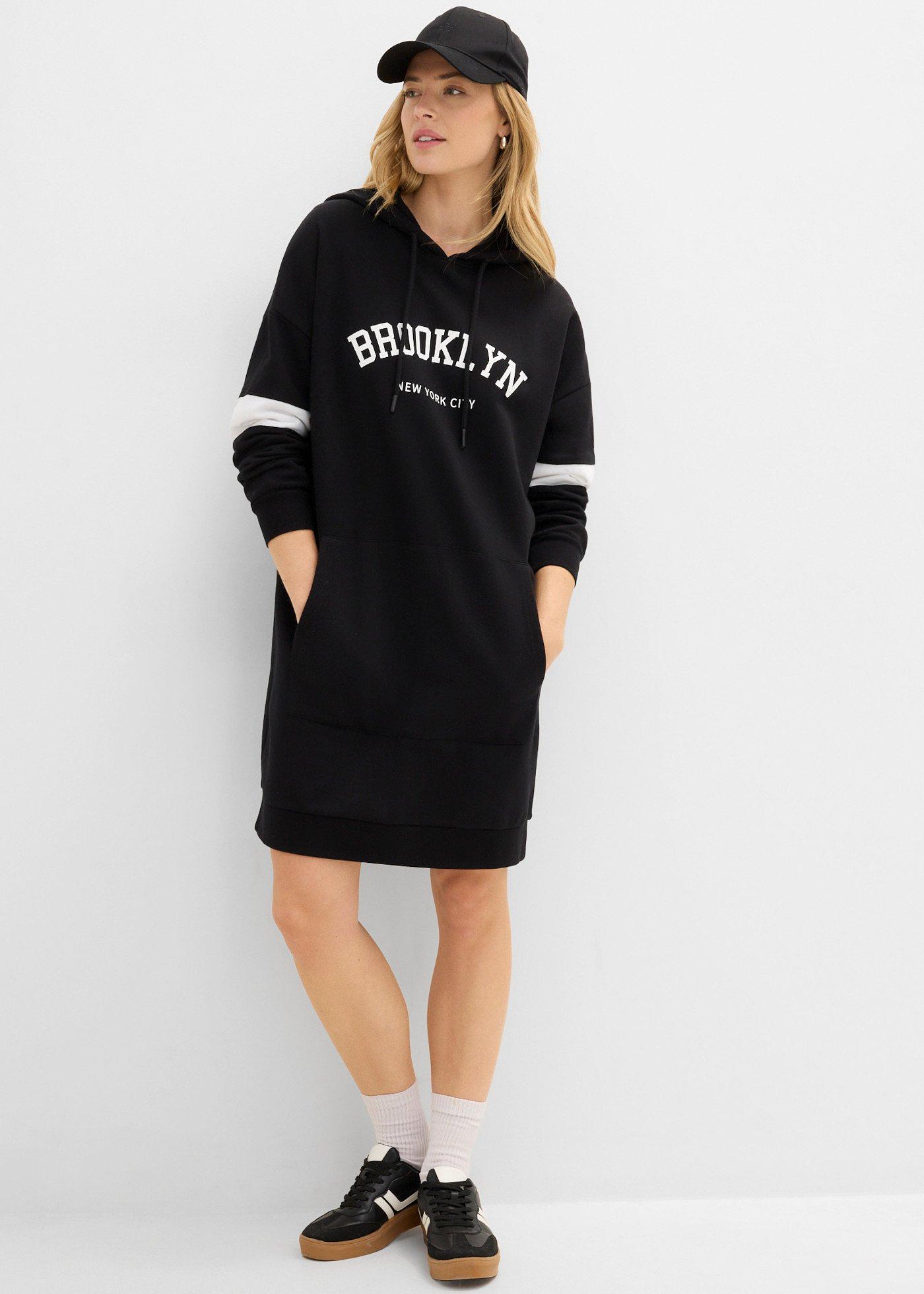 Sukienka dresowa oversize z czystej bawełny organicznej - Bonprix