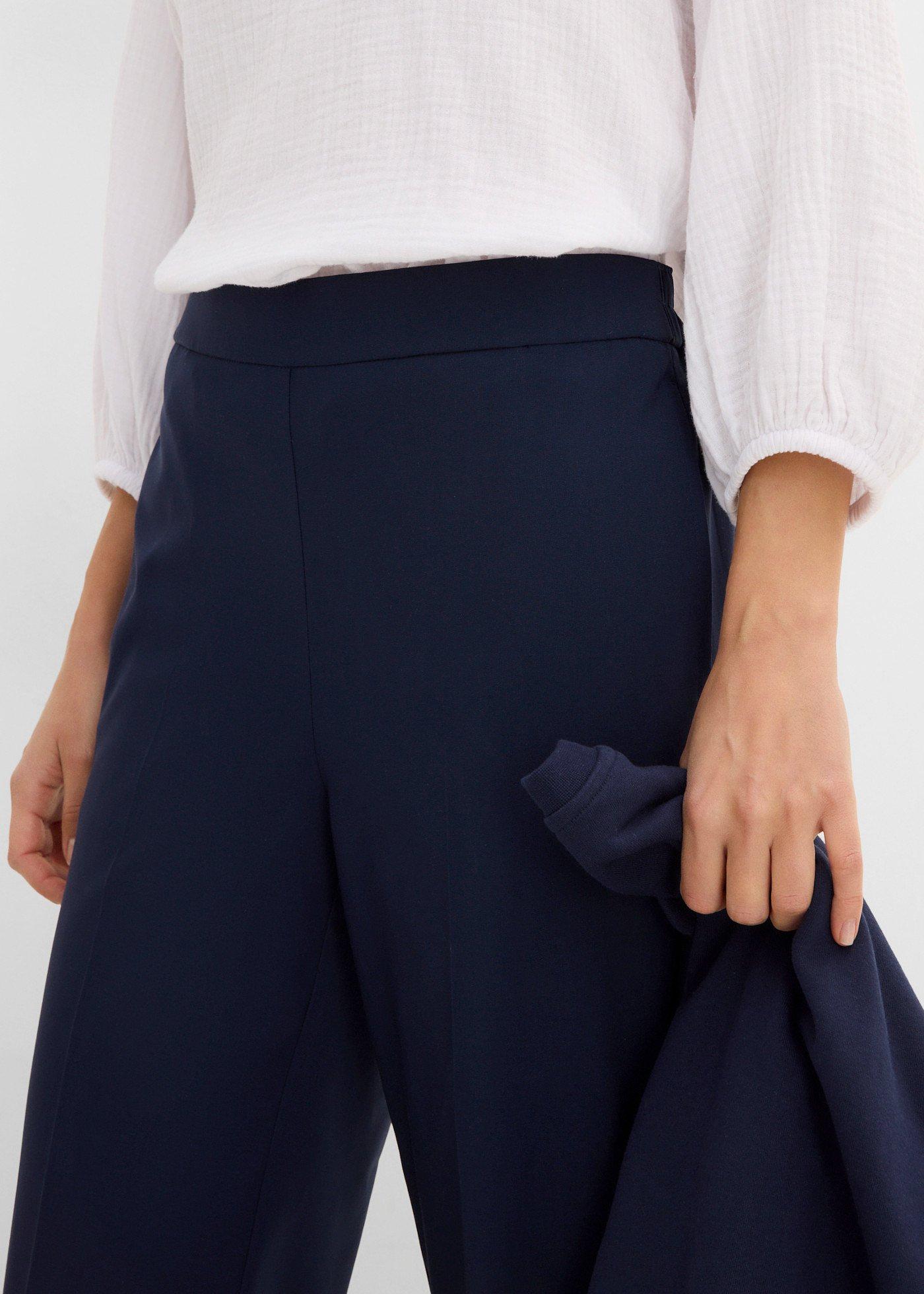 Spodnie culotte z bengaliny z mieszanki wiskozy - Bonprix