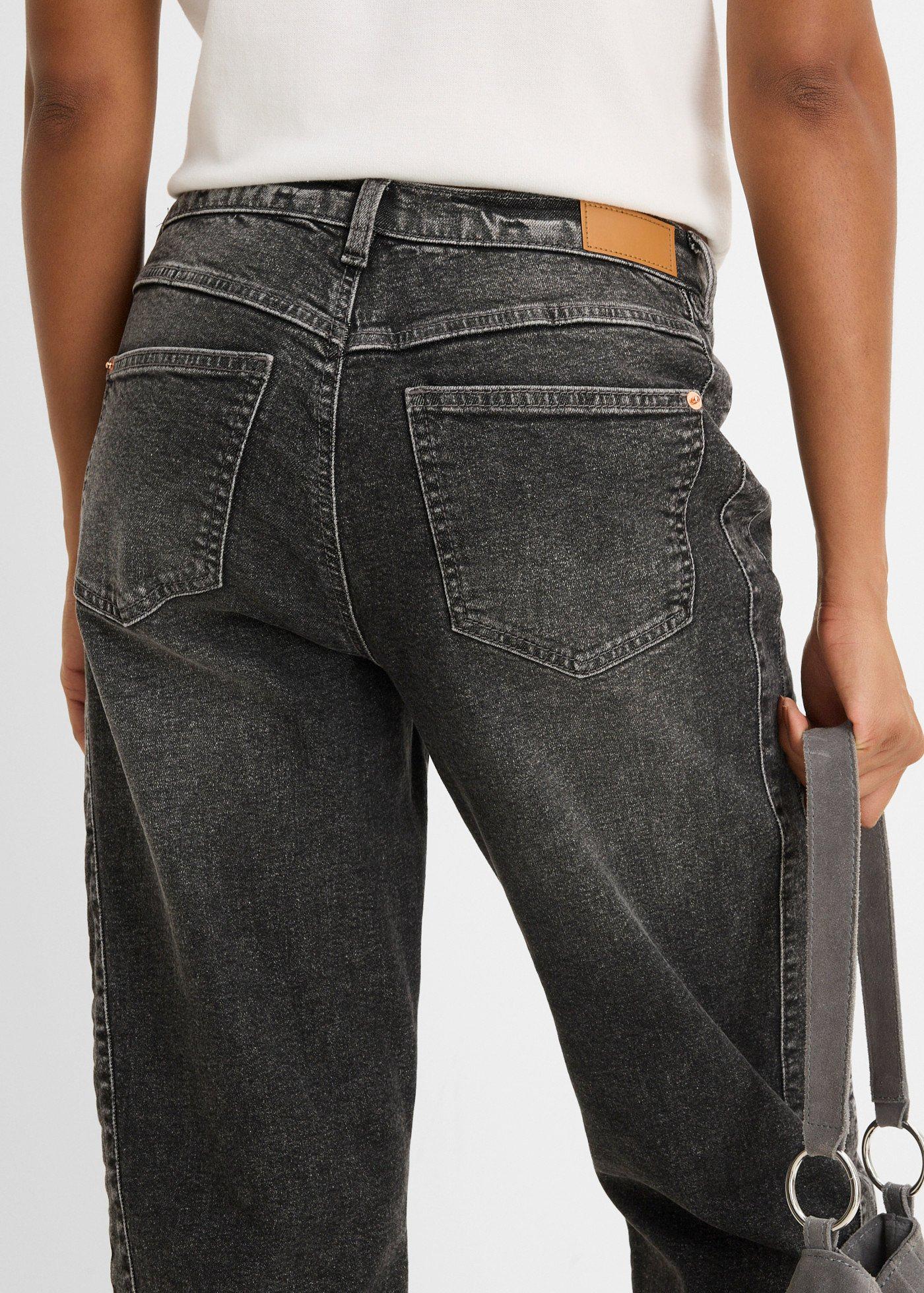 Jeansy mom, wysoki stan - Bonprix