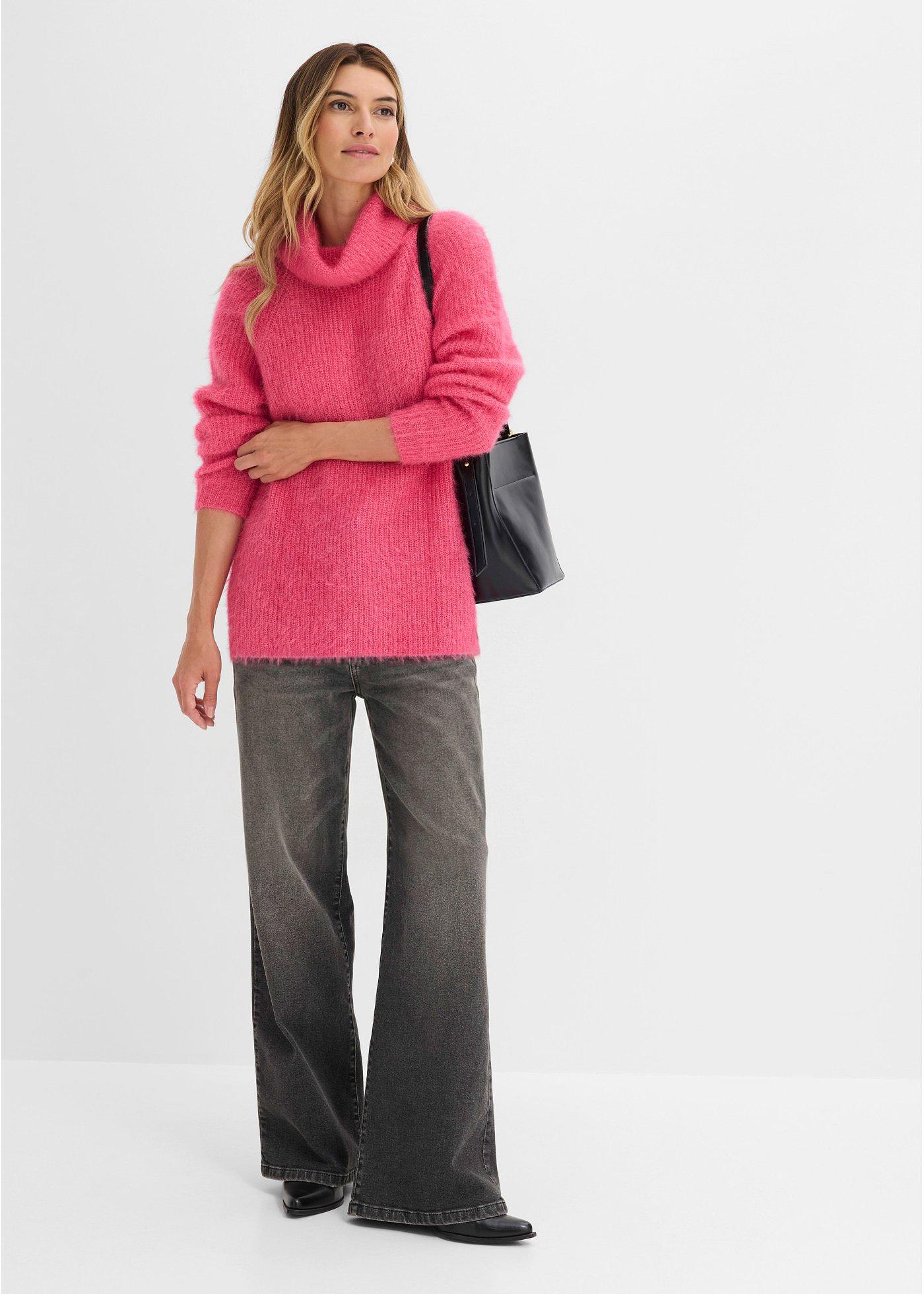 Sweter z golfem oversize - Bonprix