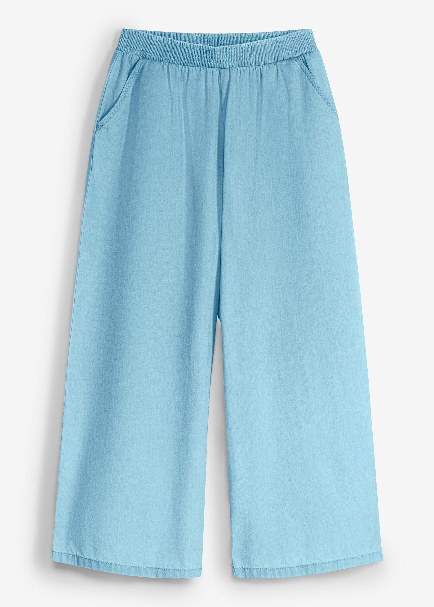 Spodnie culotte z czystej bawełny organicznej z wygodnym pasem - Bonprix