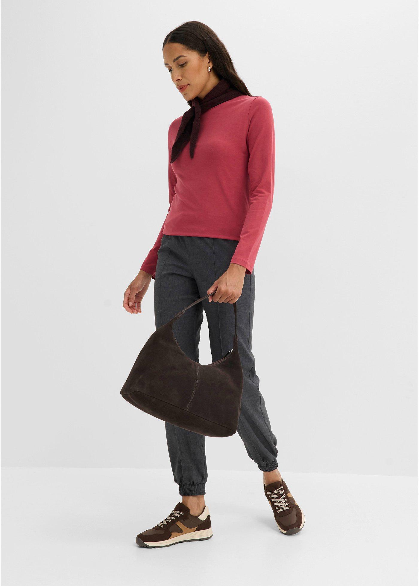 Koszulka z długim rękawem slim fit, z czystej bawełny organicznej (2 szt.) - Bonprix