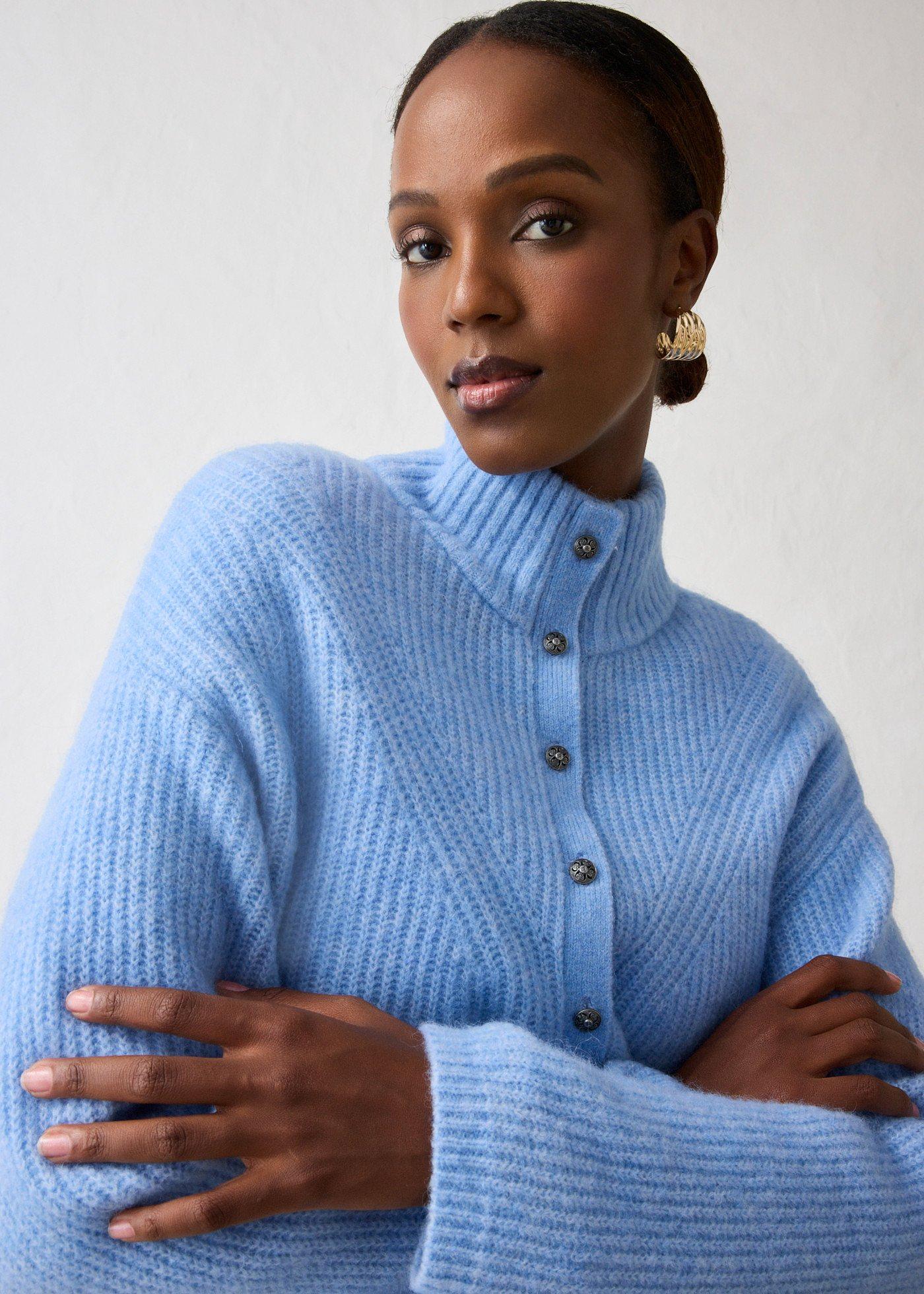 Sweter wełniany oversize z domieszką wełny alpaki - Bonprix