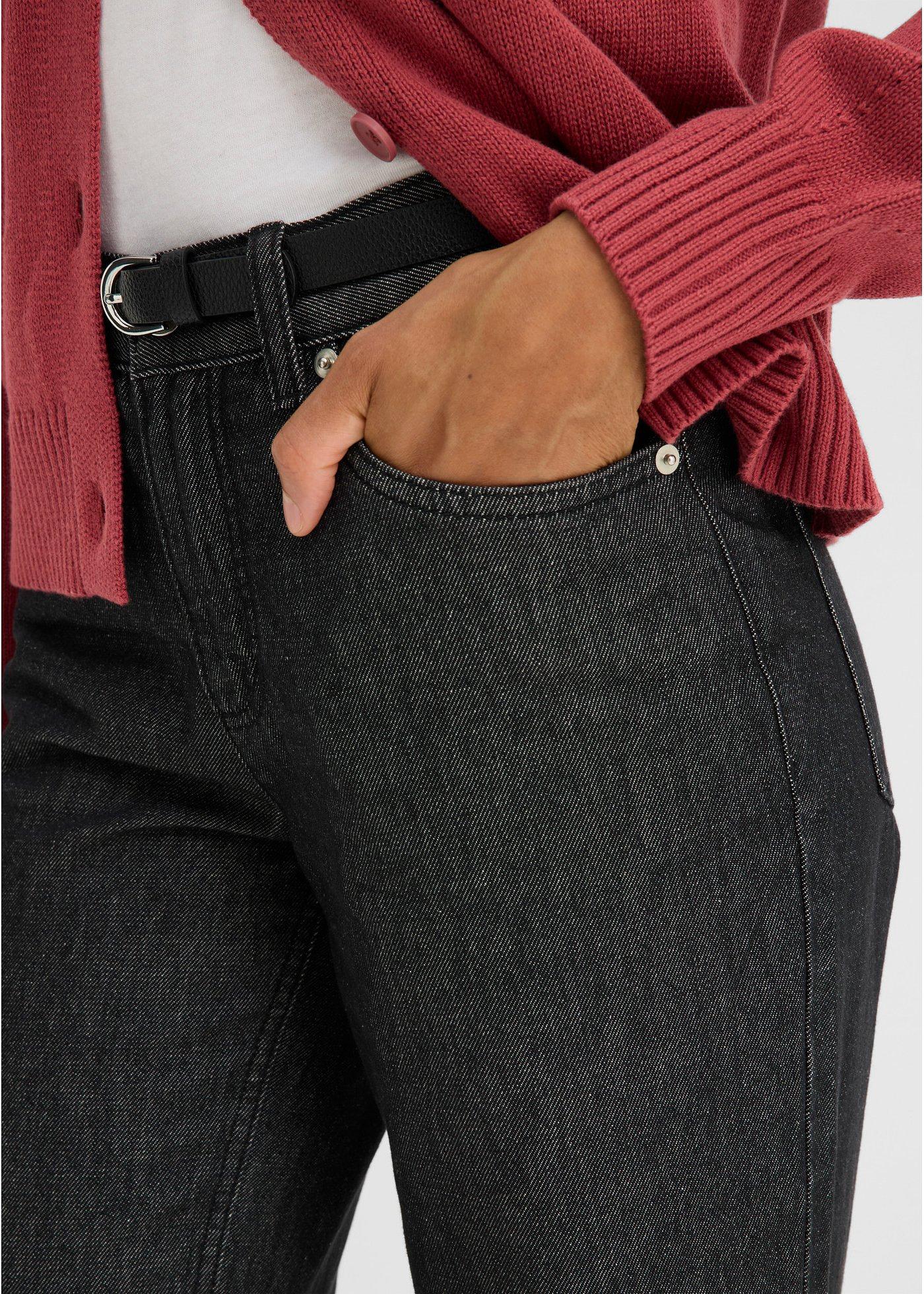 Jeansy straight, mid waist - Bonprix