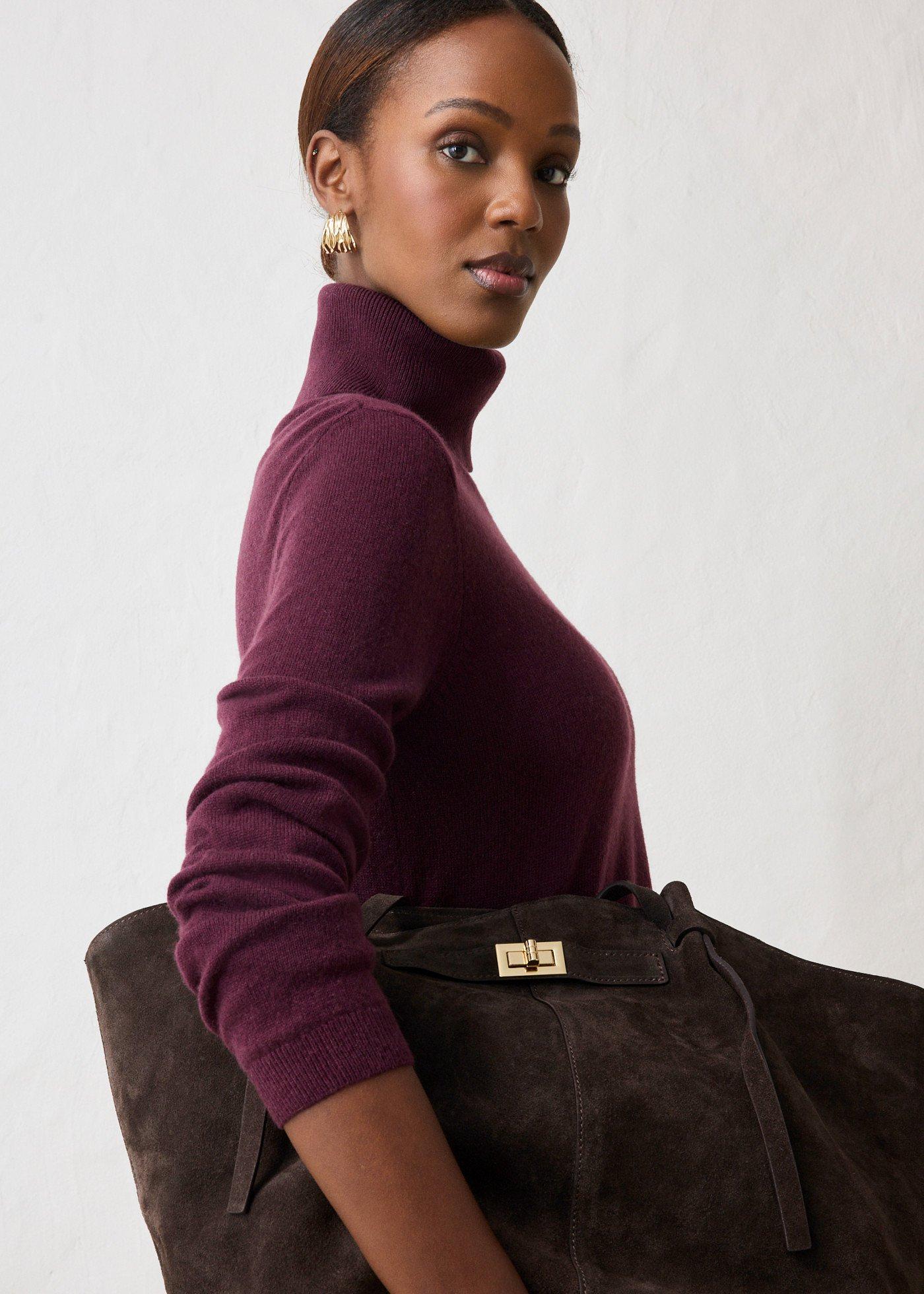 Sweter z golfem z miękkiej mieszanki kaszmiru wysokiej jakości Good Cashmere Standard® - Bonprix