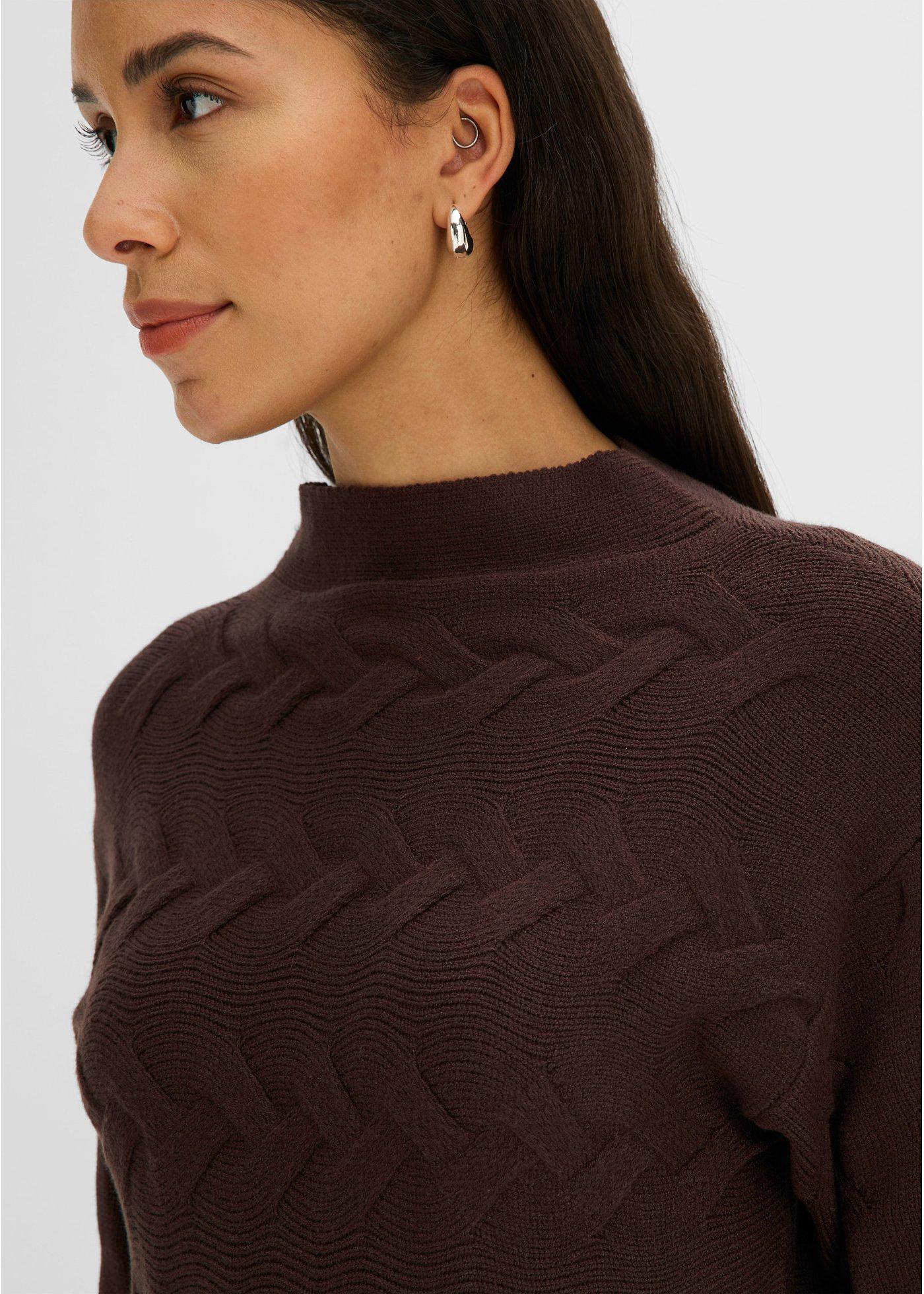 Sweter w warkocze - Bonprix