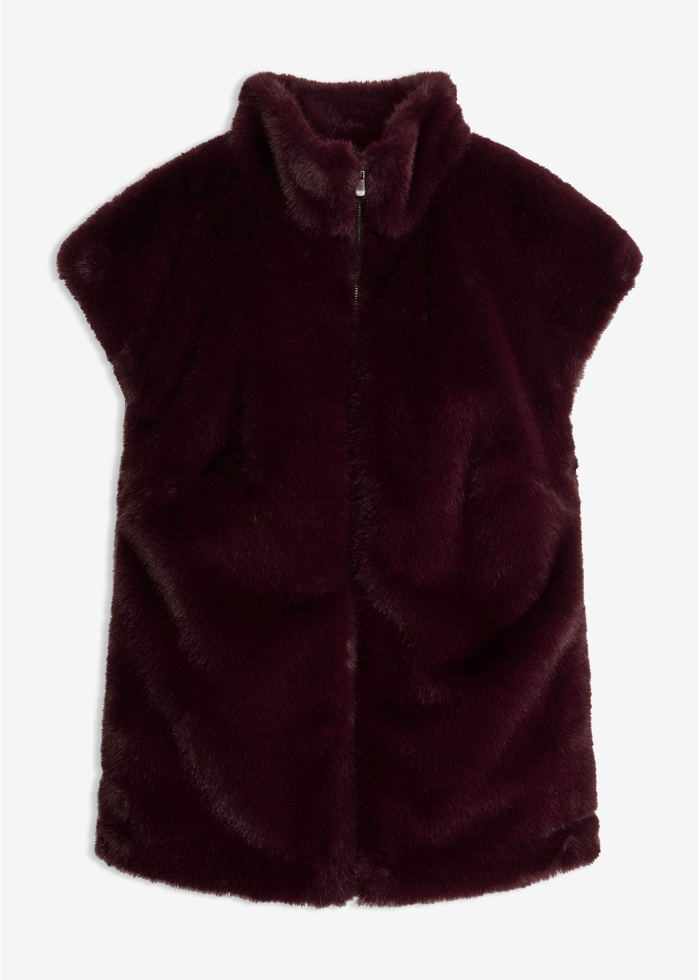 Veste sans manches en peluche