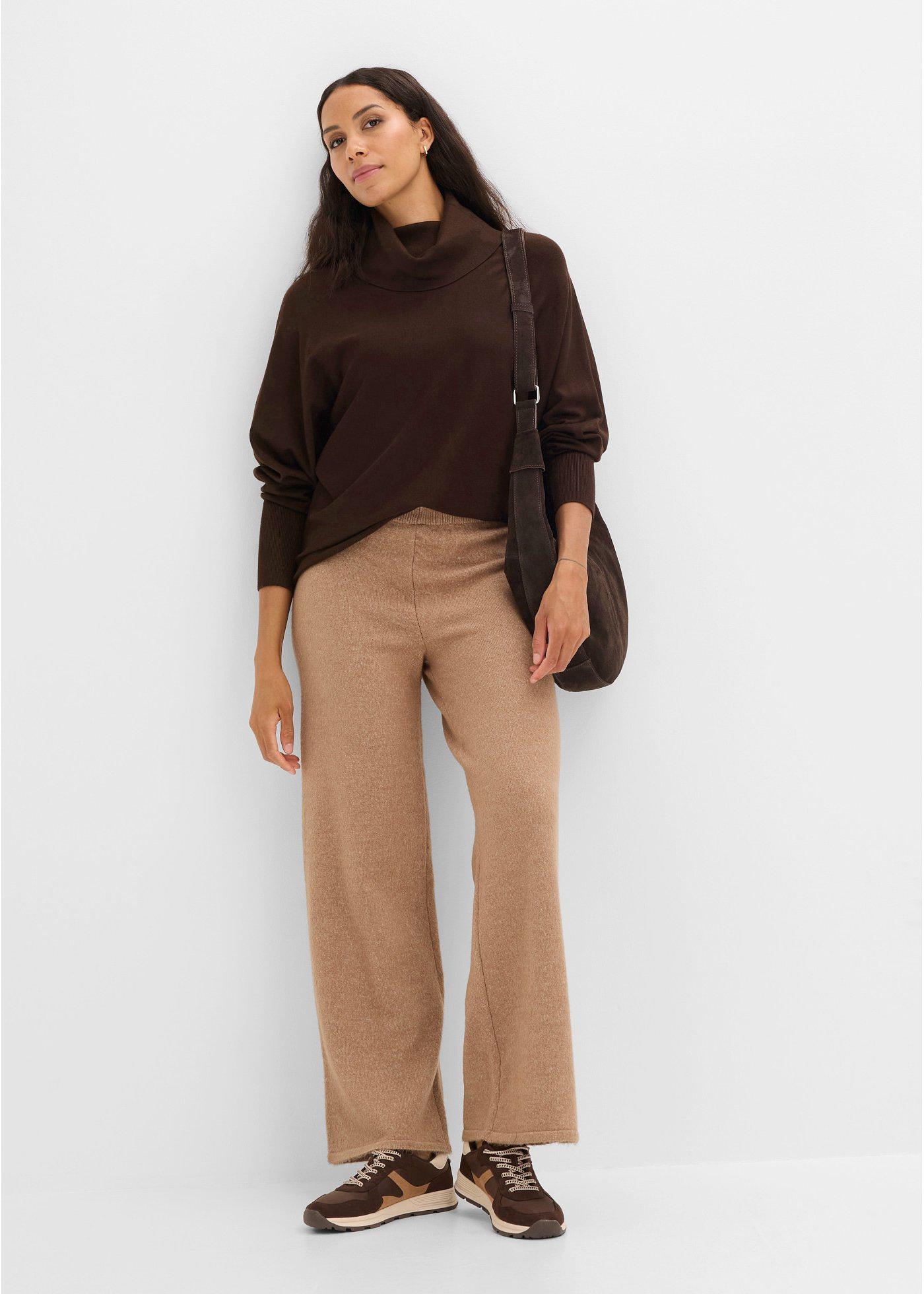 Sweter z golfem z mieszanki wiskozy - Bonprix