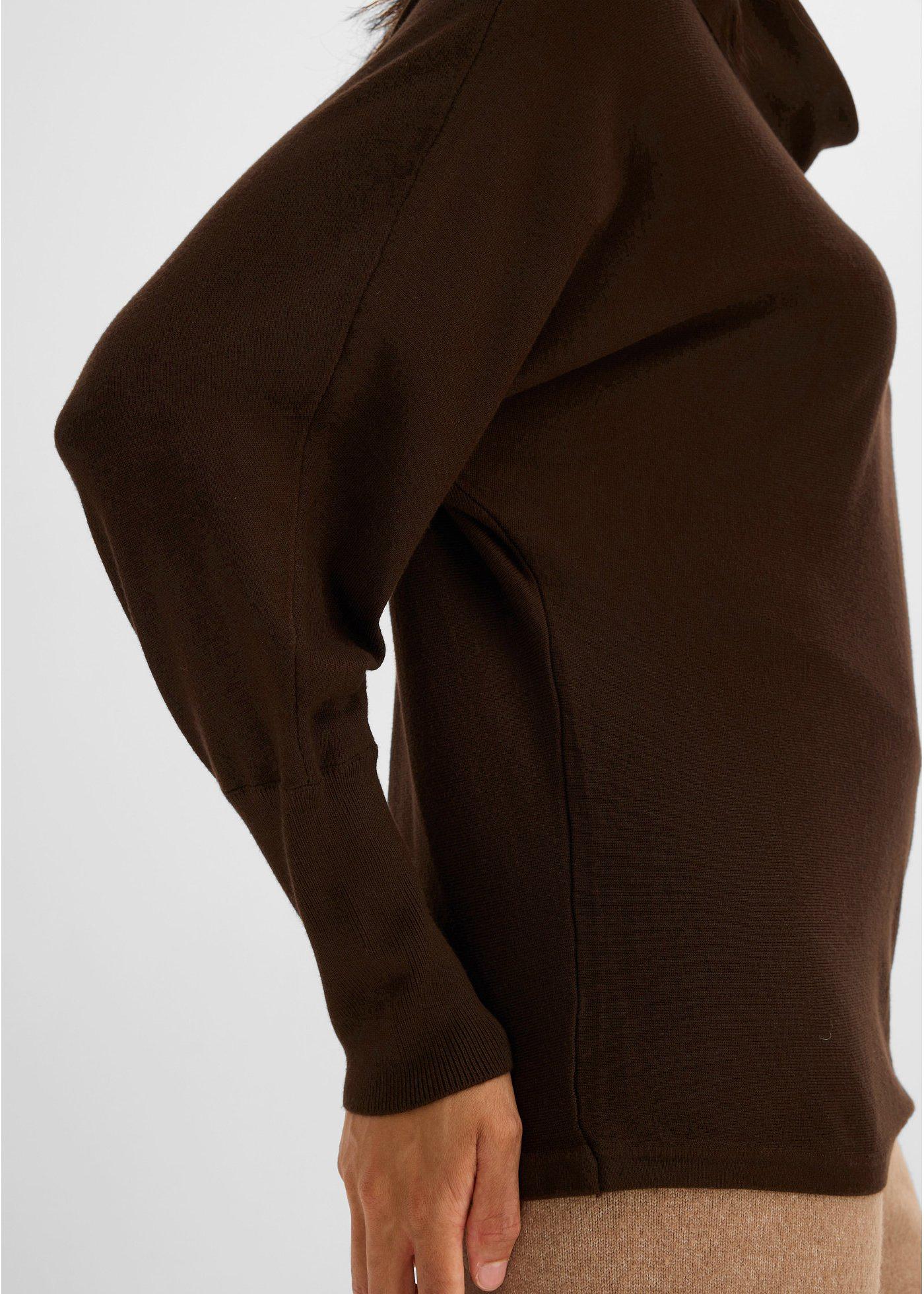 Sweter z golfem z mieszanki wiskozy - Bonprix