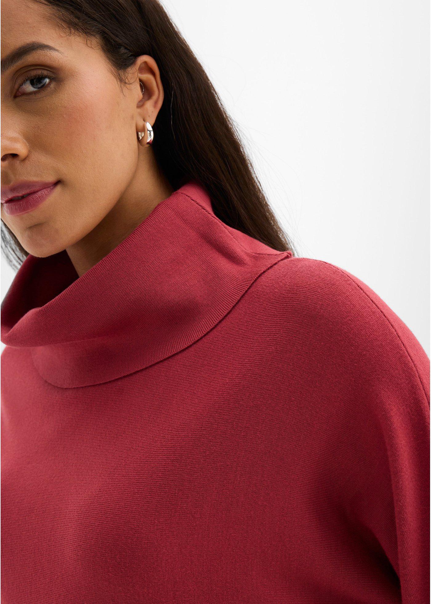 Sweter z golfem z mieszanki wiskozy - Bonprix