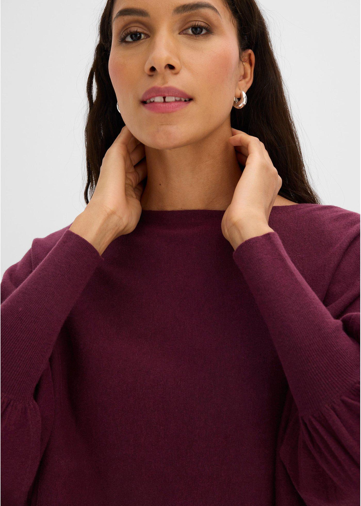 Sweter-peleryna z falistym brzegiem - Bonprix