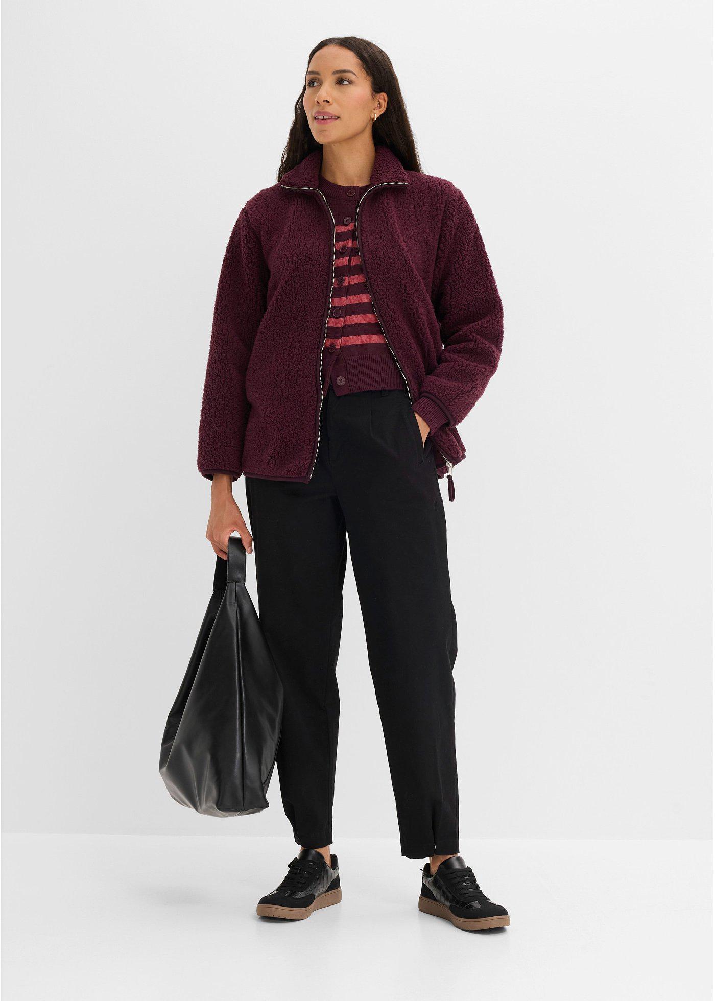 Bluza rozpinana z kożuszkiem - Bonprix