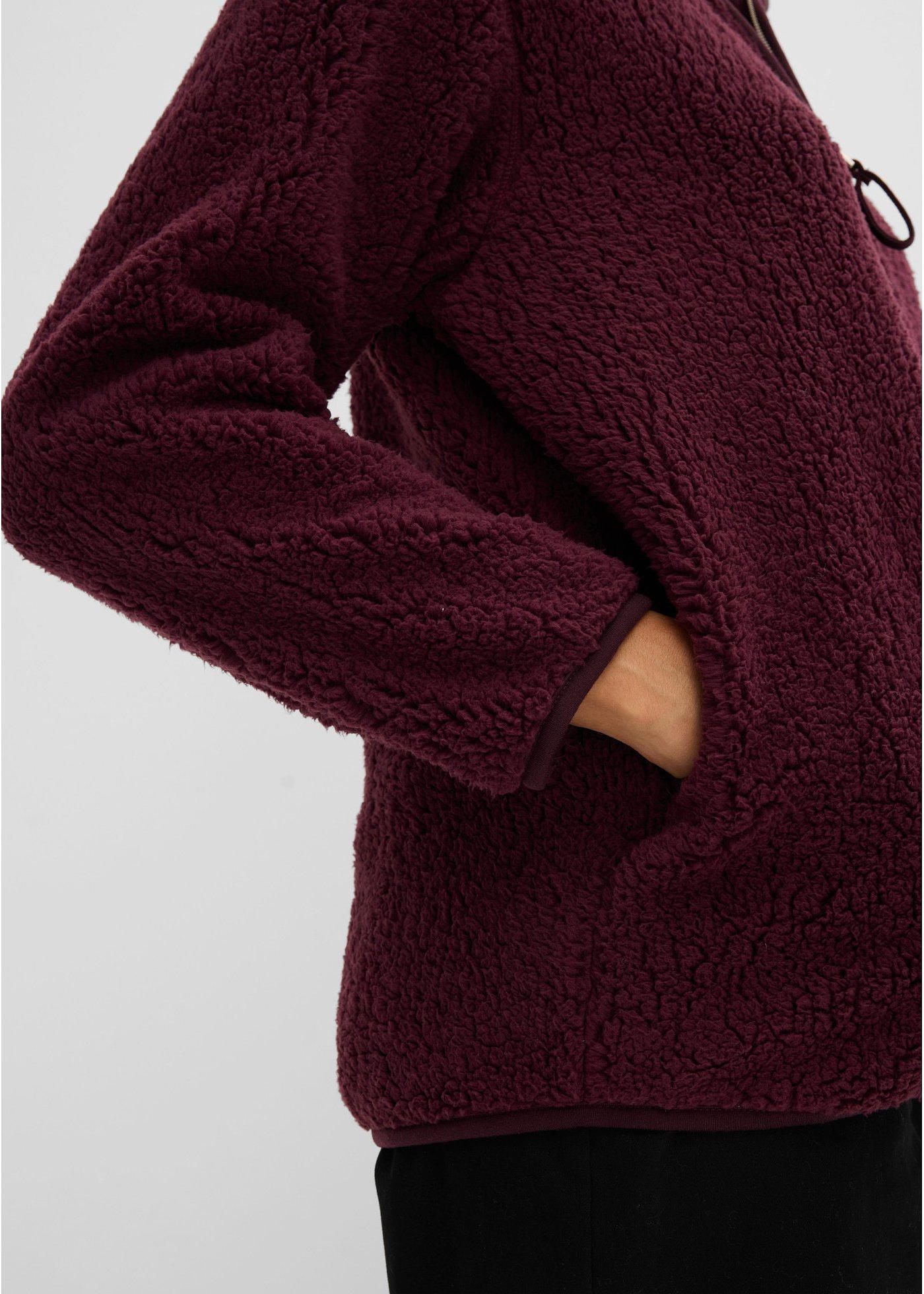 Bluza rozpinana z kożuszkiem - Bonprix