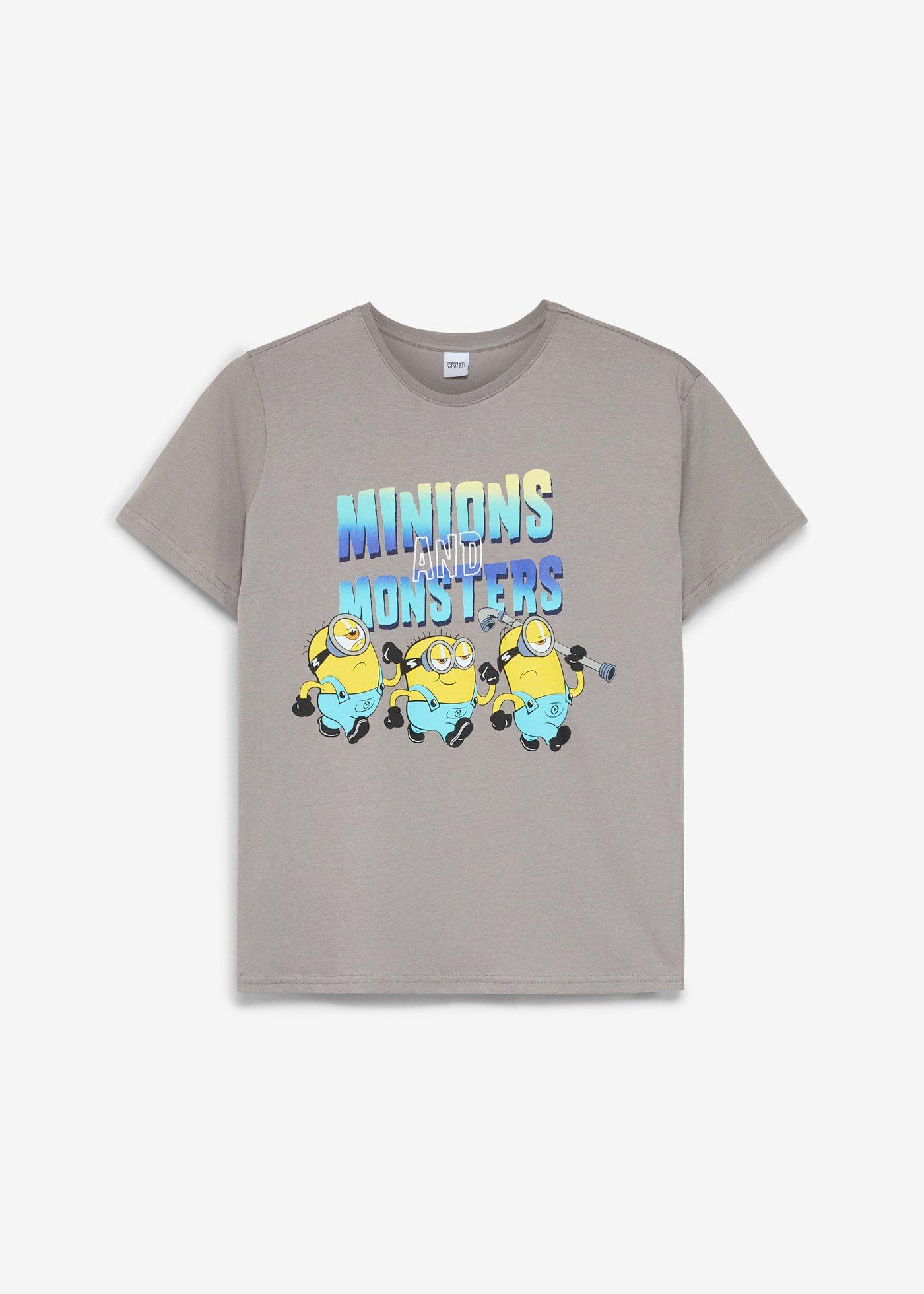 T-shirt z czystej bawełny z motywem Minionka - Bonprix