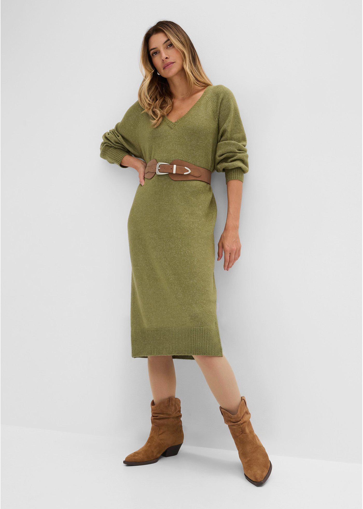 Sukienka dzianinowa oversize midi - Bonprix