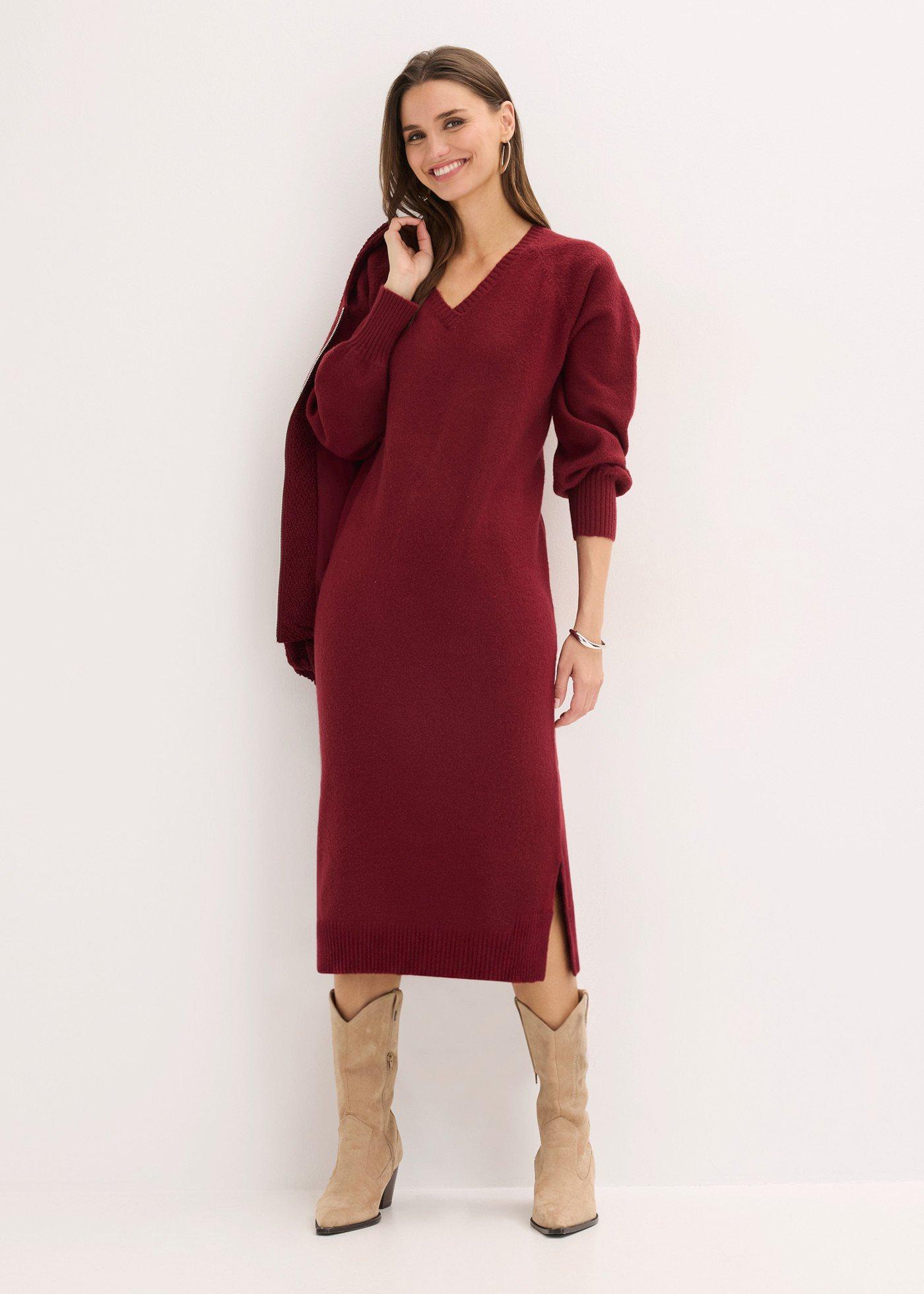 Sukienka dzianinowa oversize midi - Bonprix