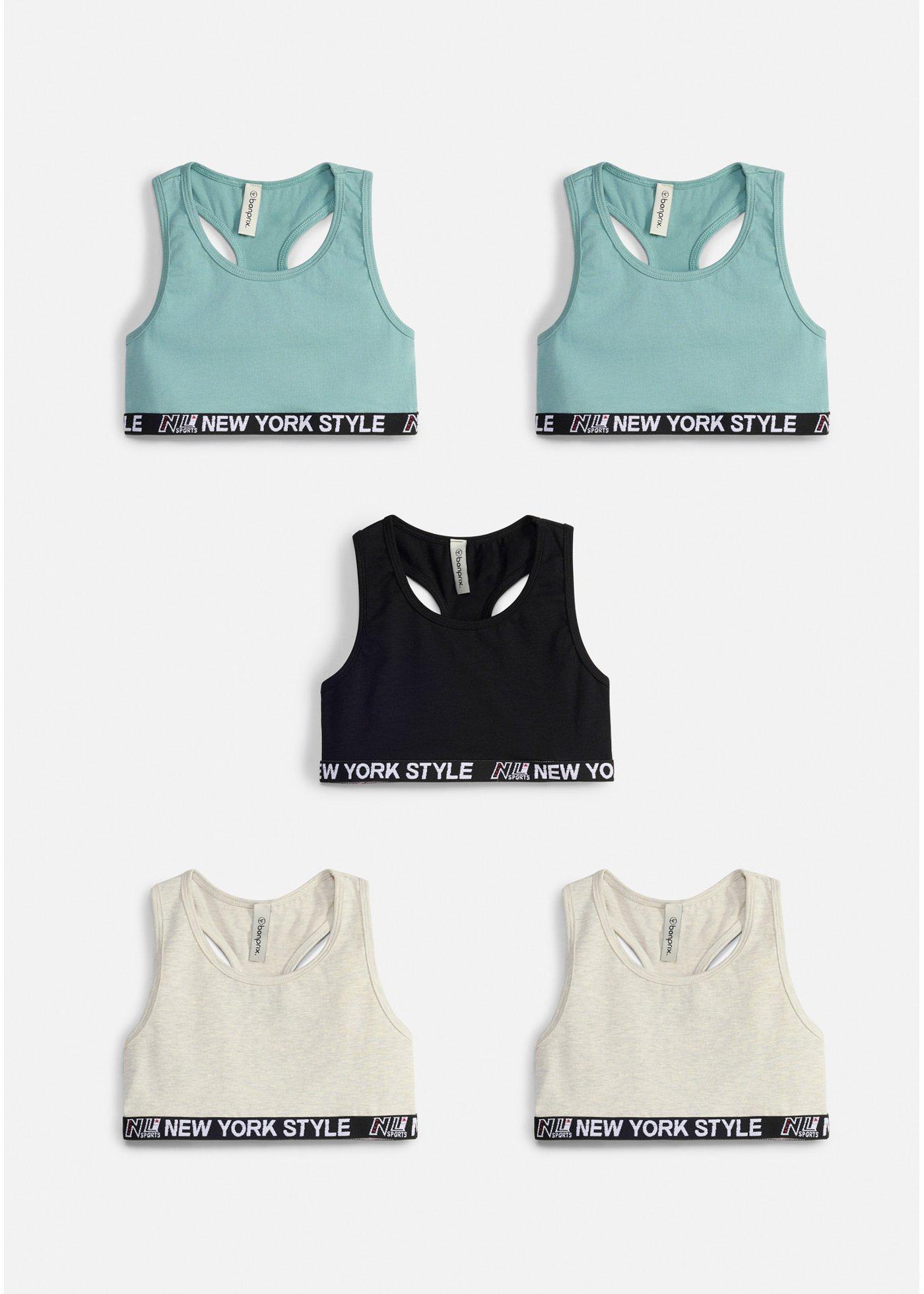 Biustonosz bustier z miękką bawełną organiczną (5 szt.) - Bonprix