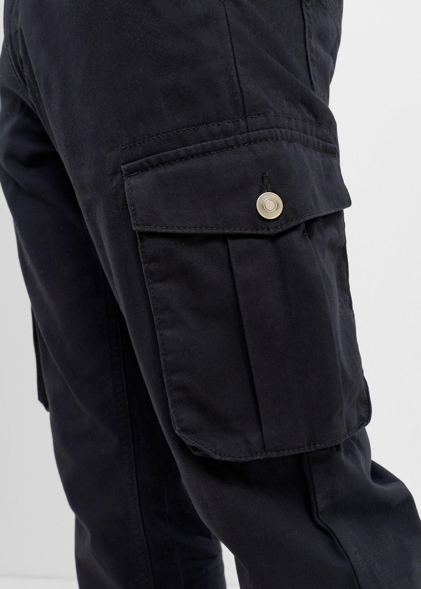 Spodnie bojówki regular fit z czystej bawełny, tapered fit - Bonprix