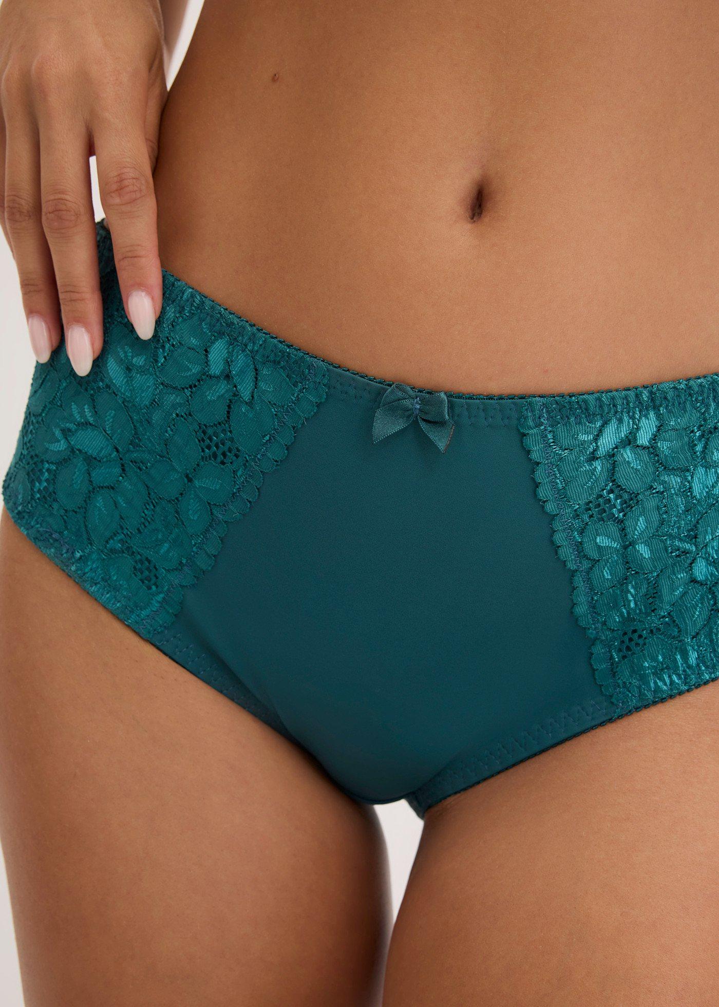Figi maxi z delikatną koronką (2 pary) - Bonprix
