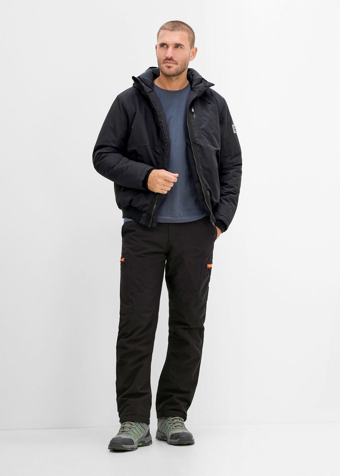 Spodnie wodoodporne, termoaktywne, loose fit straight - Bonprix