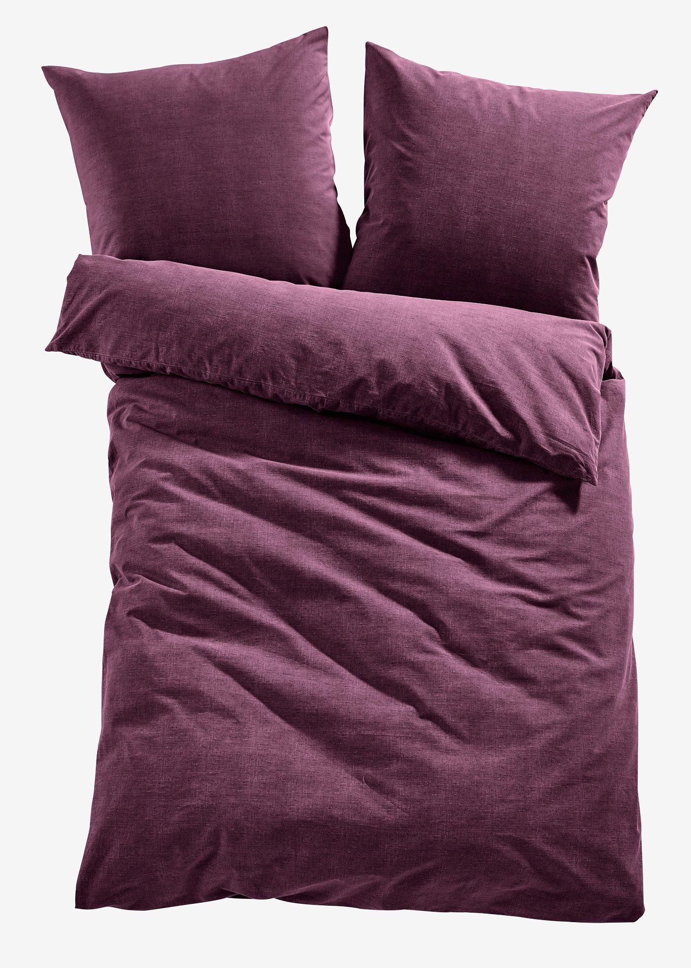 Parure de lit en linon aspect lin