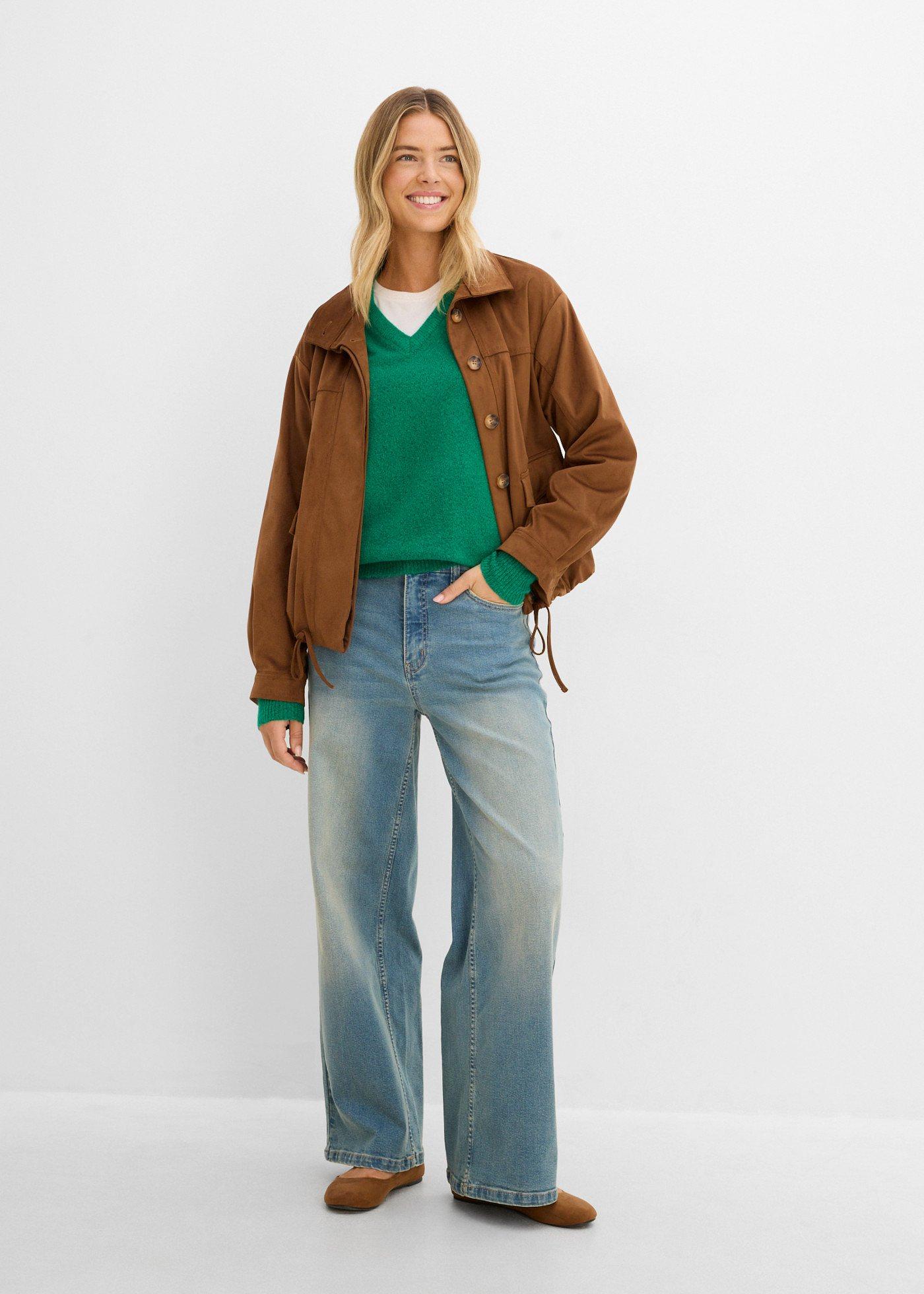 Sweter dzianinowy oversize - Bonprix