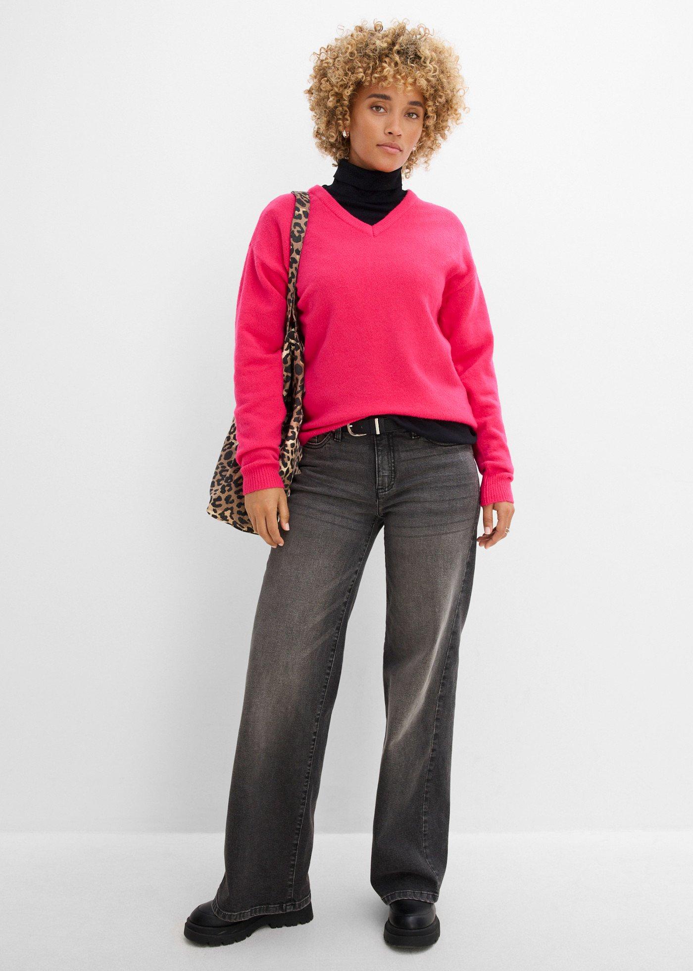 Sweter dzianinowy oversize - Bonprix