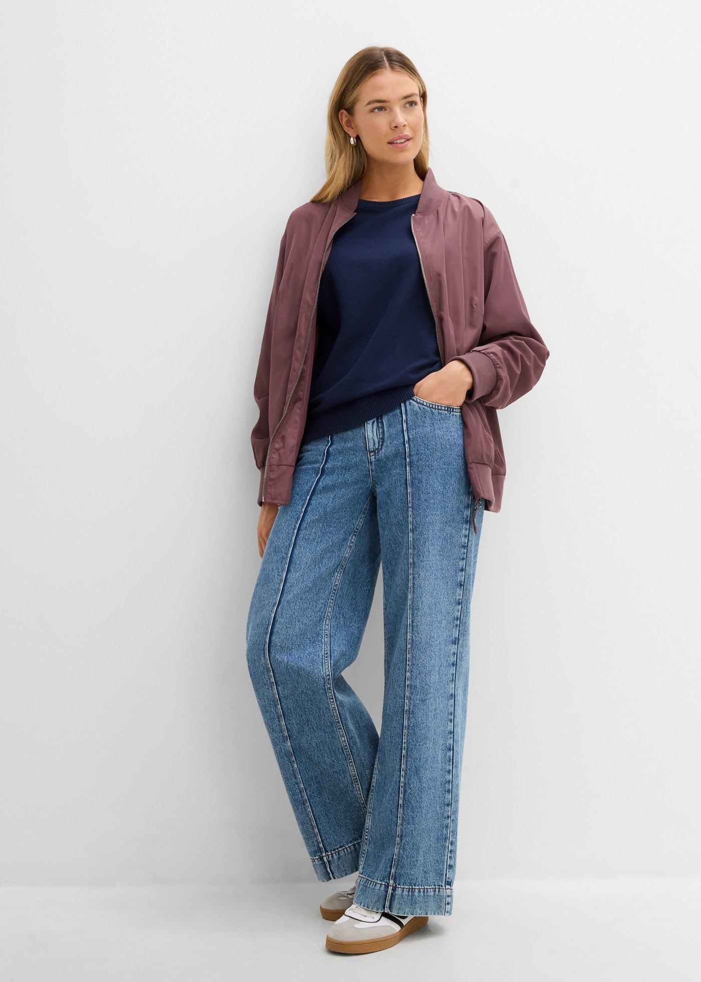 Sweter z rękawami typu nietoperz - Bonprix