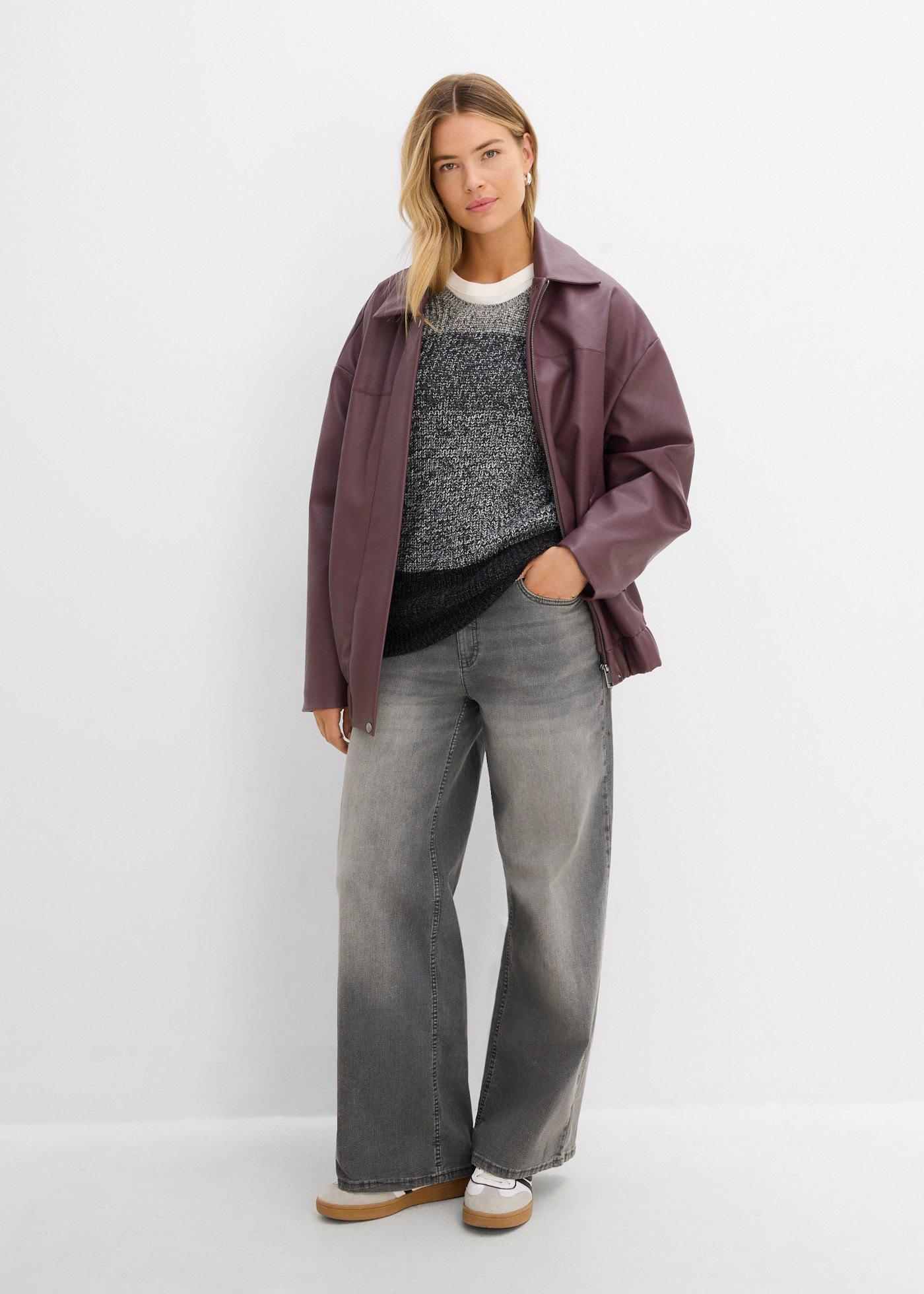 Sweter w szerokie pasy - Bonprix