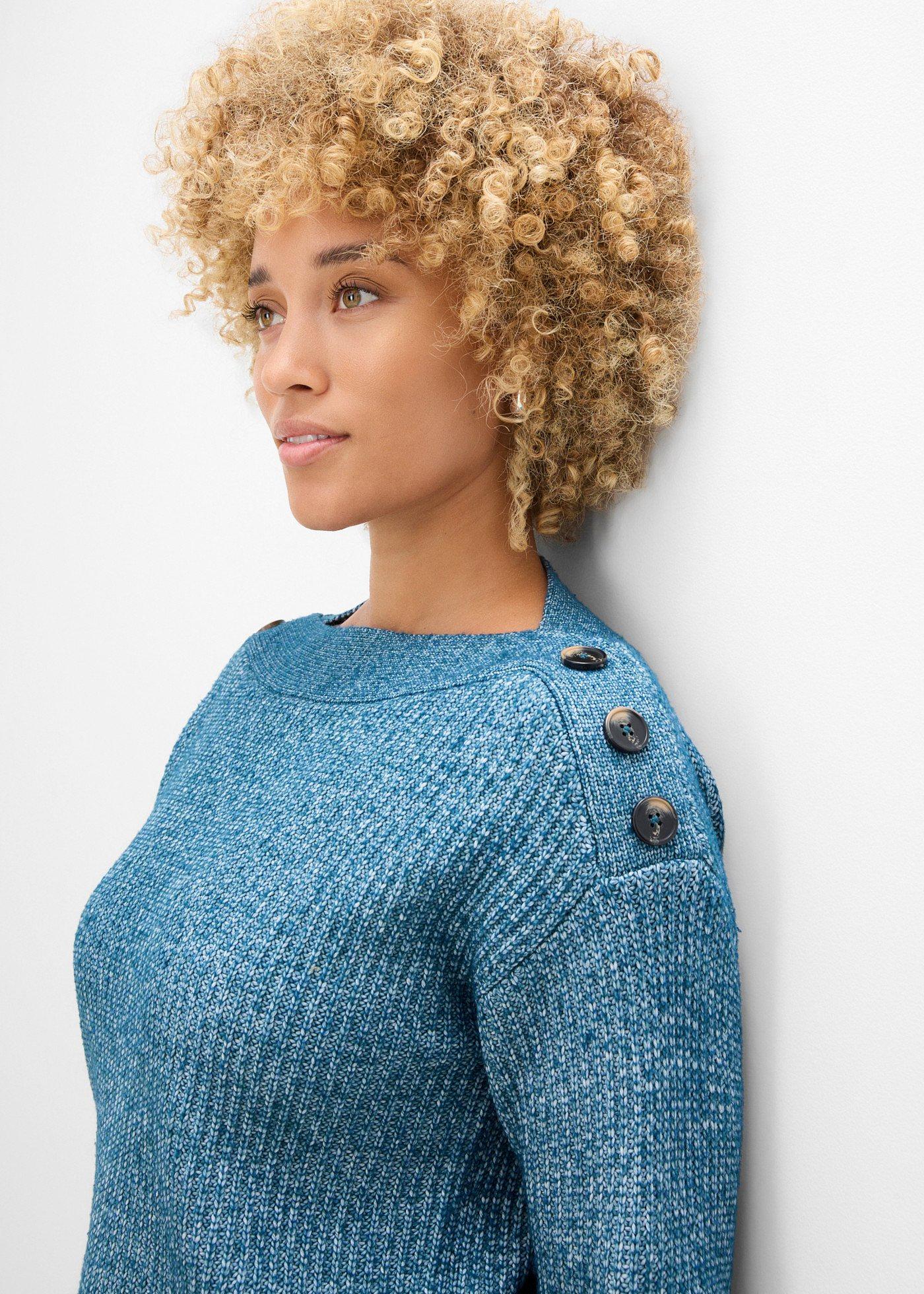 Sweter oversize z guzikami - Bonprix