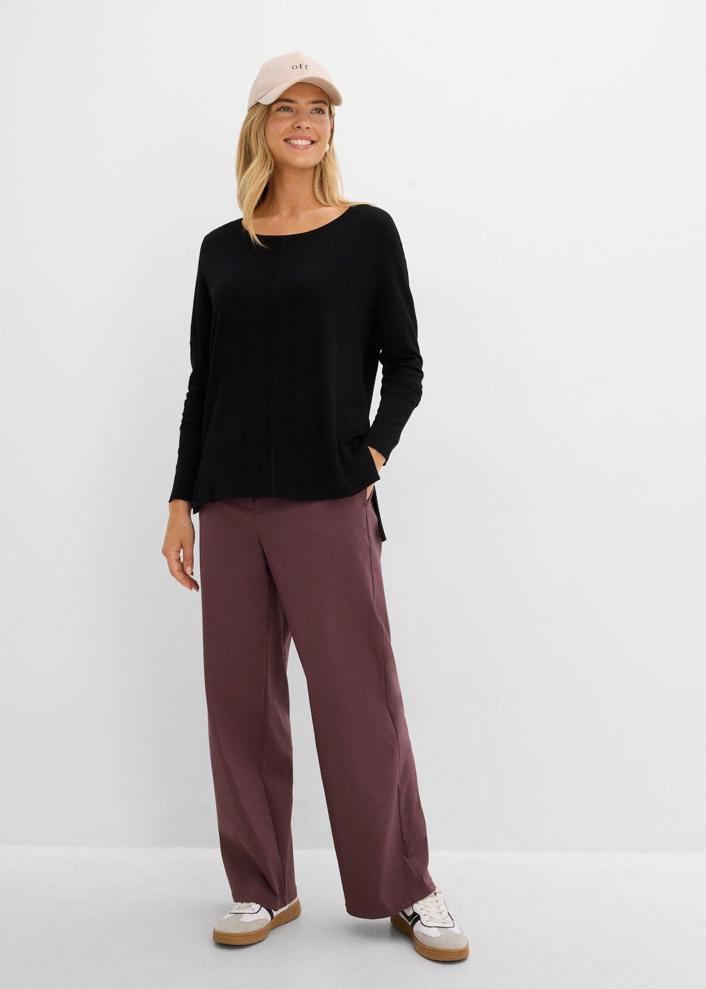 Sweter dzianinowy oversize z mieszanki wiskozy - Bonprix