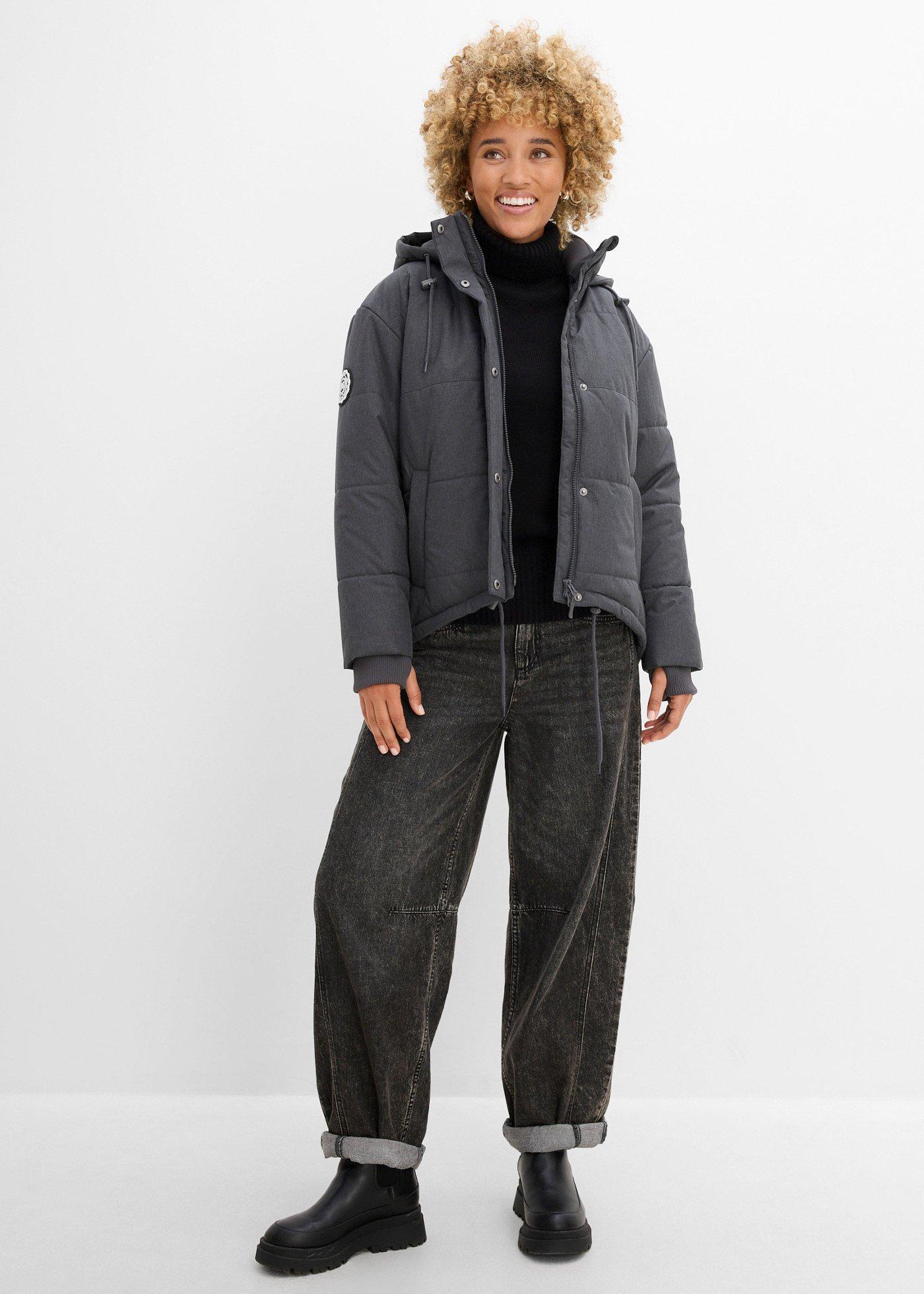 Kurtka pikowana outdoorowa oversized, z materiału odpychającego wodę - Bonprix