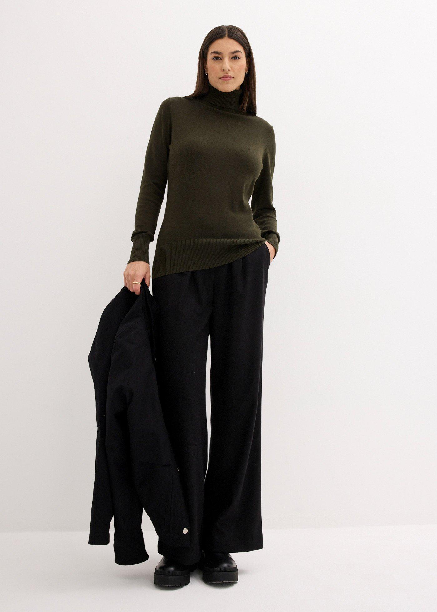 Cienki sweter z golfem - Bonprix
