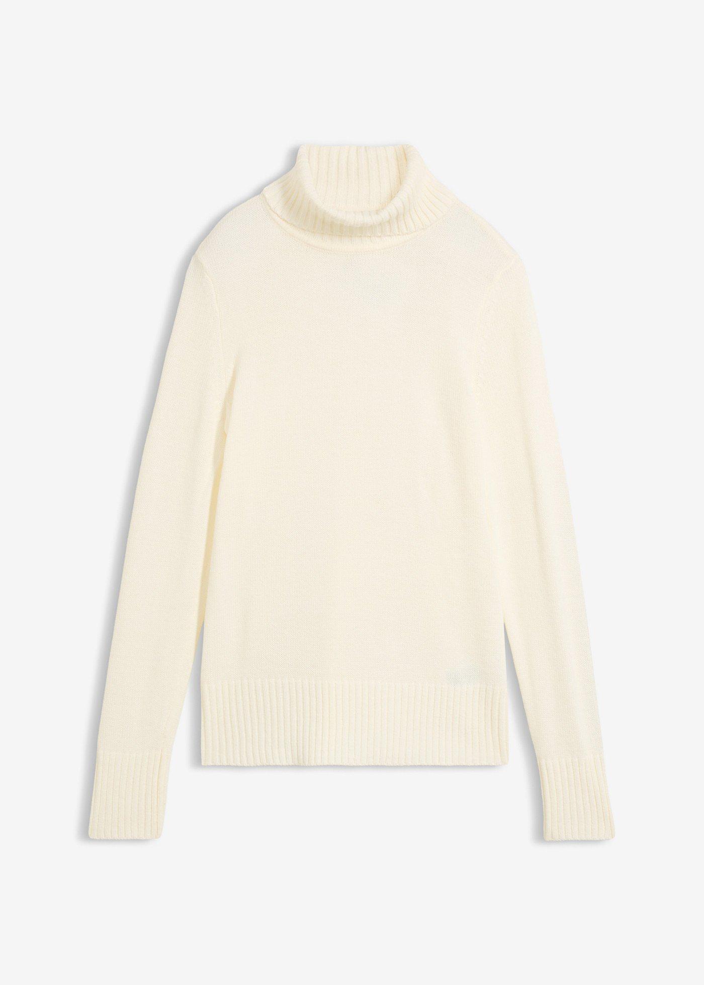 Pull col roulé basique en fine maille
