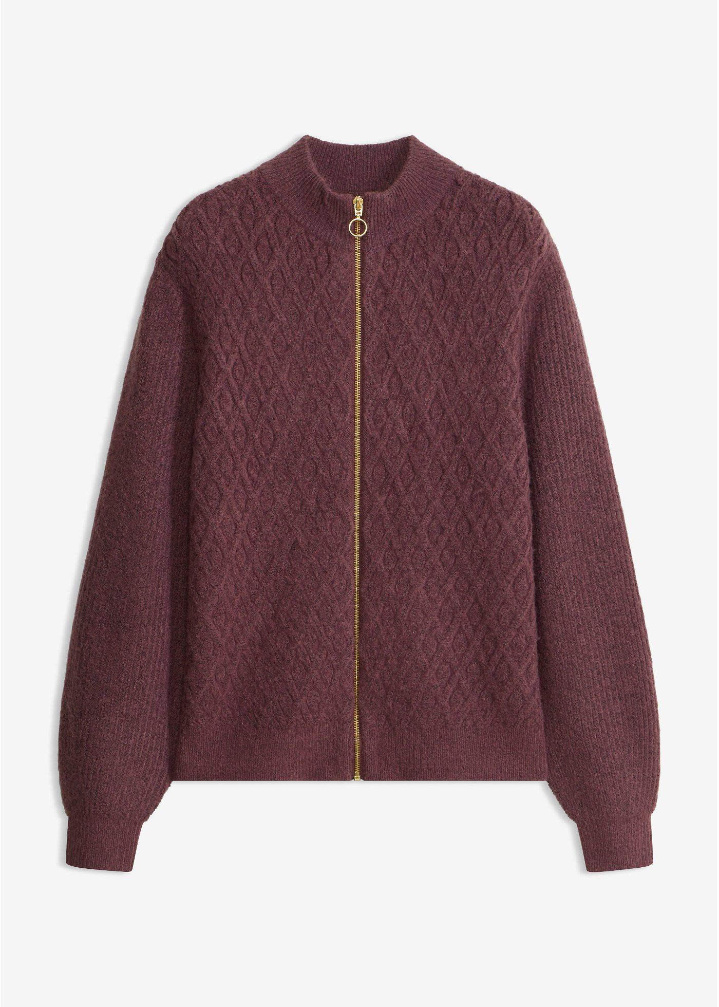 Gilet en maille à torsades