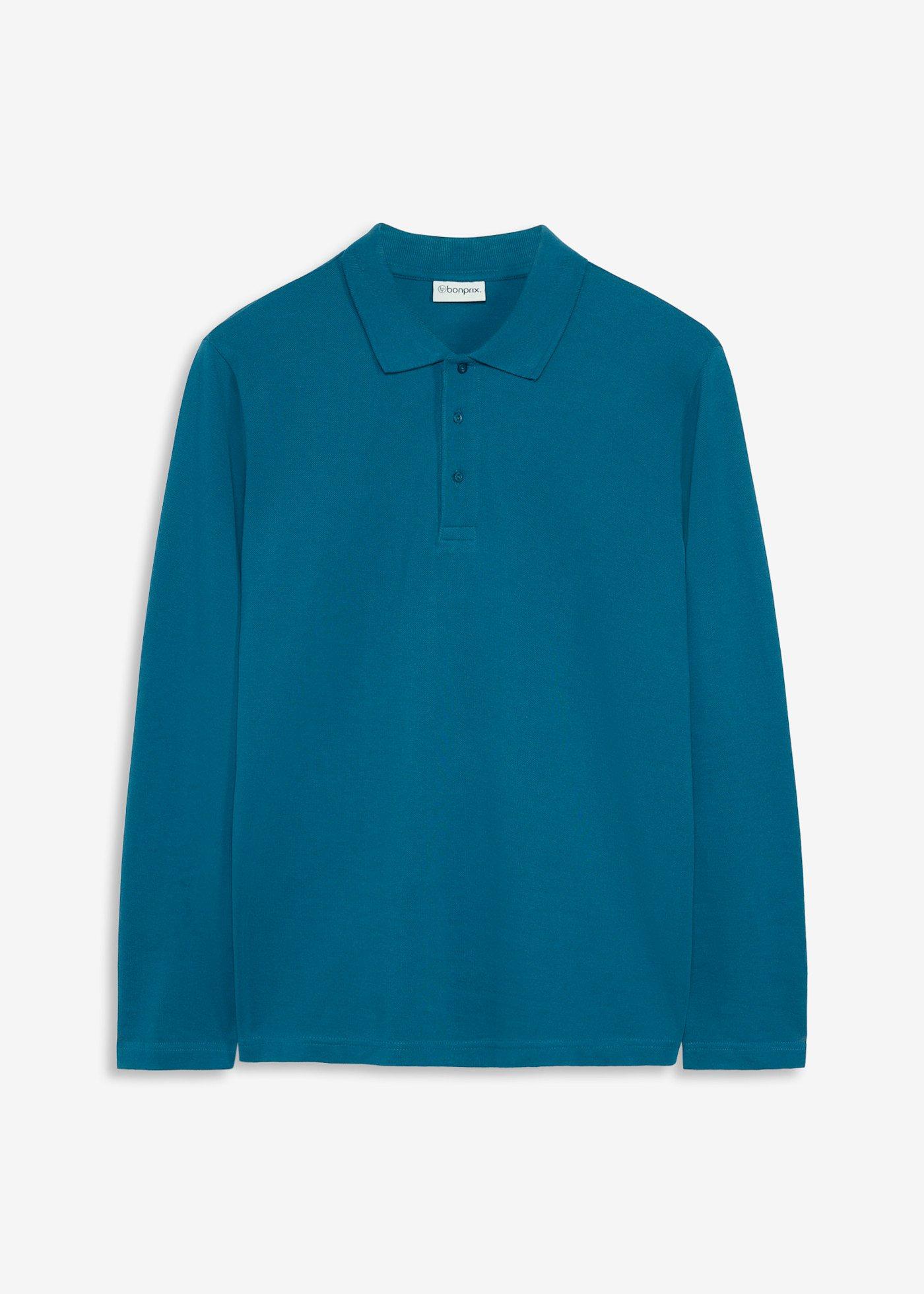 Bluză polo Piqué, cu mâneci lungi