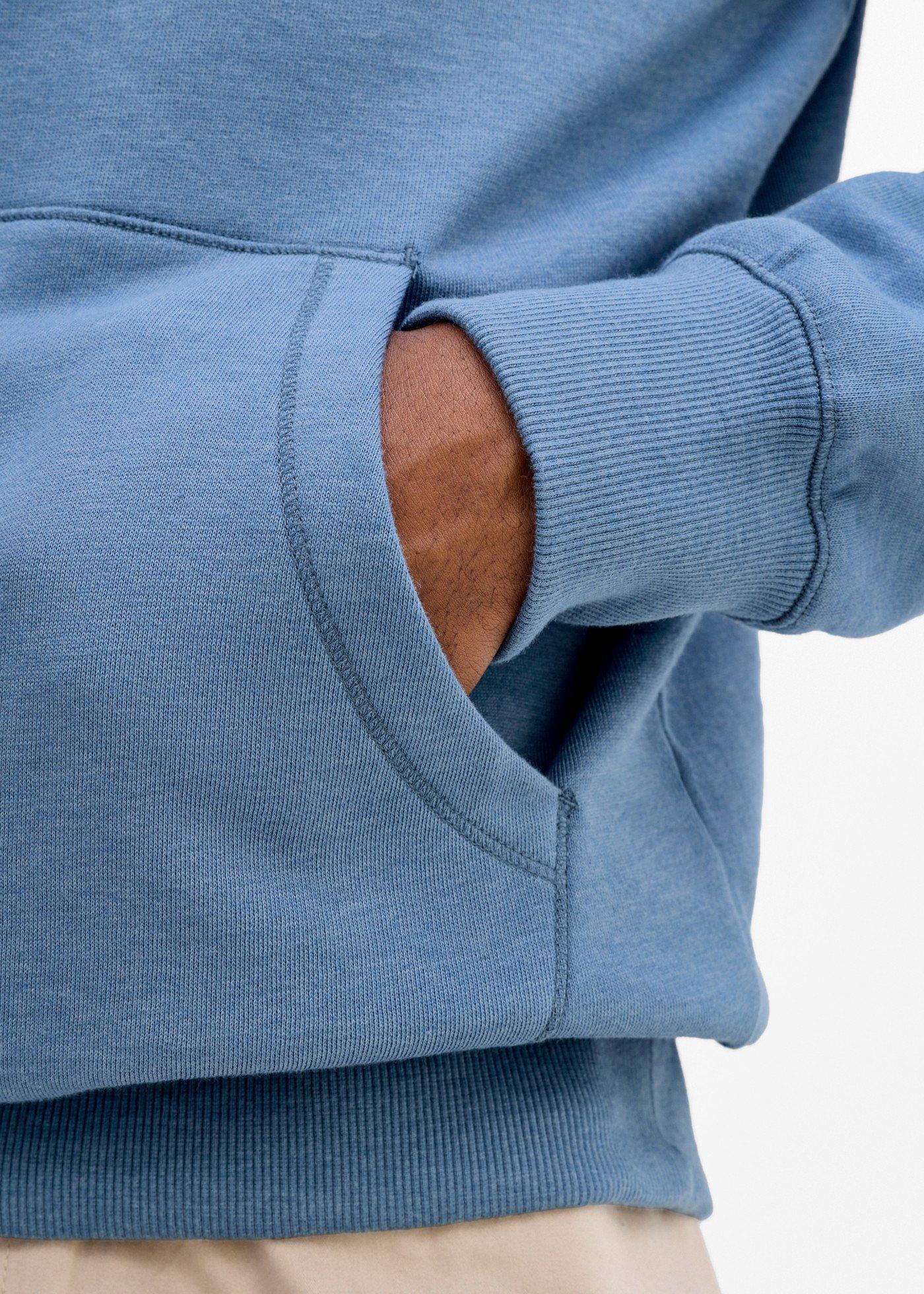 Bluza z kapturem z detalami z imitacji skóry - Bonprix