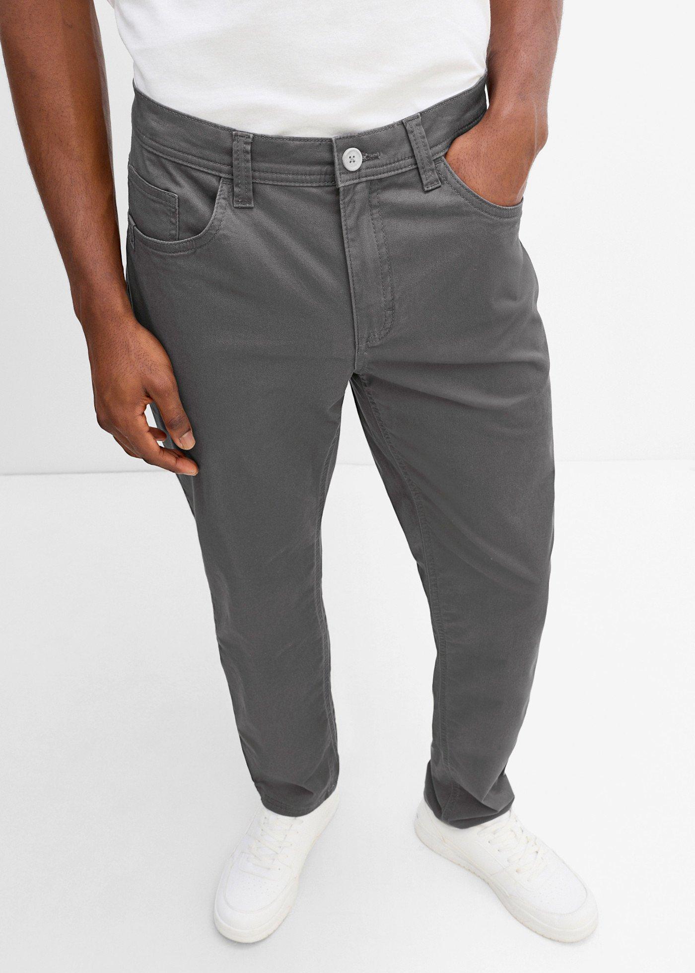 Spodnie ze stretchem regular fit, prosta nogawka - Bonprix