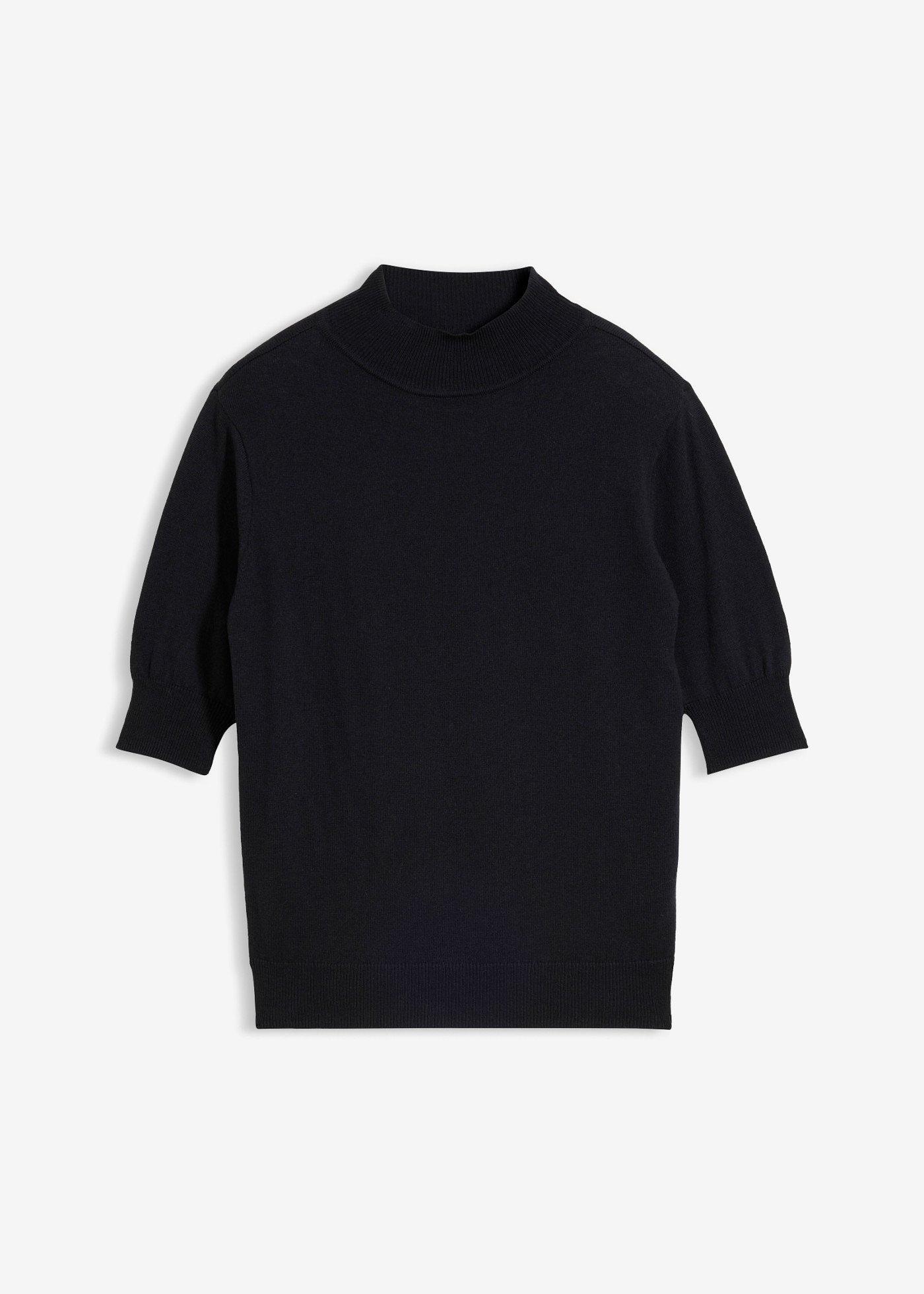 Pull doux à col roulé en laine mélangée
